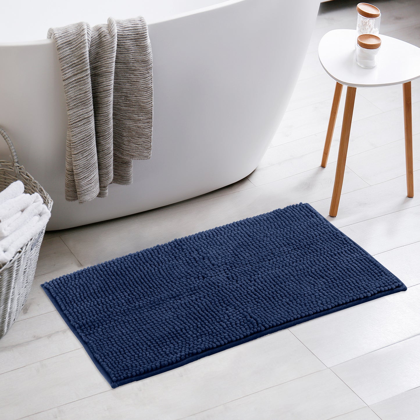 Bathroom Rugs, Soft Plush & Fluffy Bath Mats Non Slip Extra Thick Microfiber Bath Mats