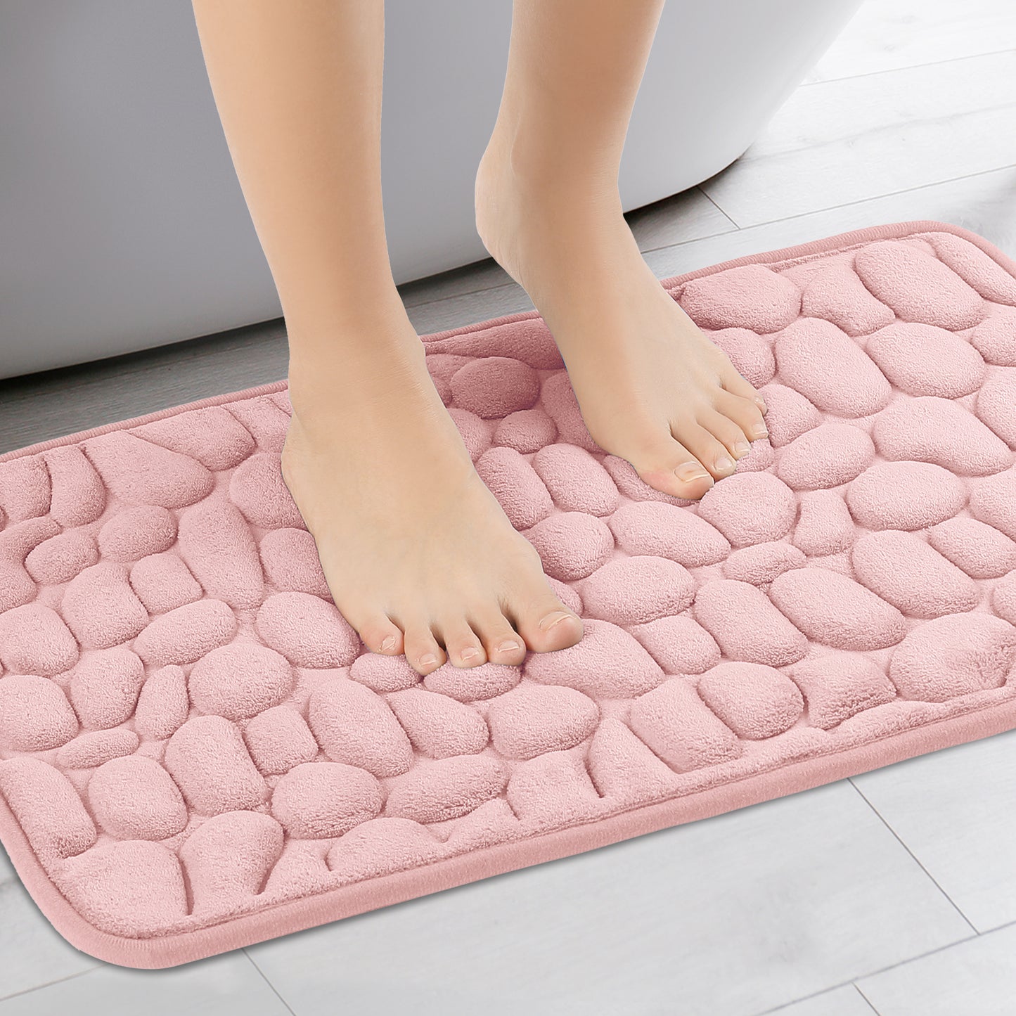 Memory Foam Bathroom Rugs Ultra Soft Non-Slip Water Absorbent Quick Dry Bath Mats