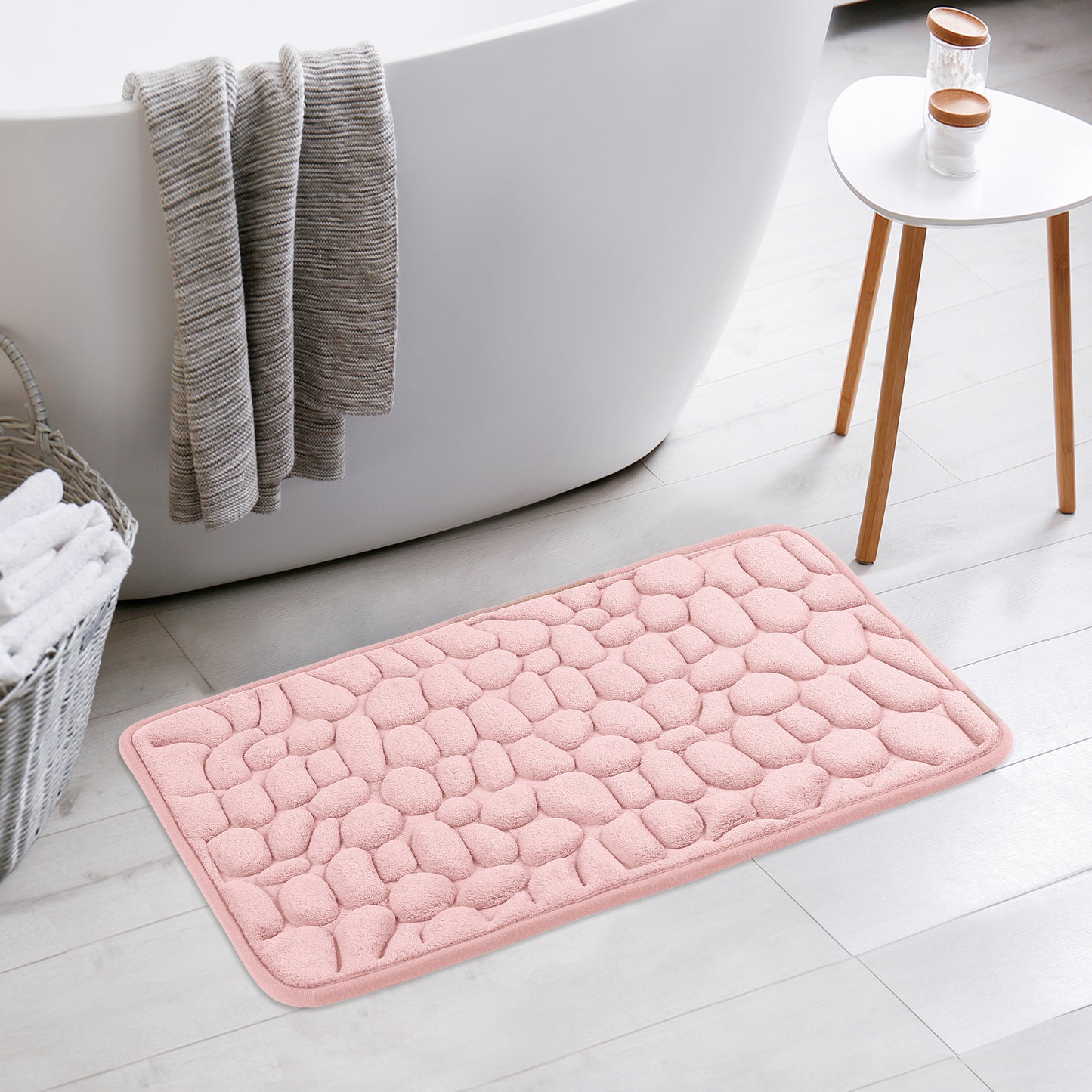 Memory Foam Bathroom Rugs Ultra Soft Non-Slip Water Absorbent Quick Dry Bath Mats
