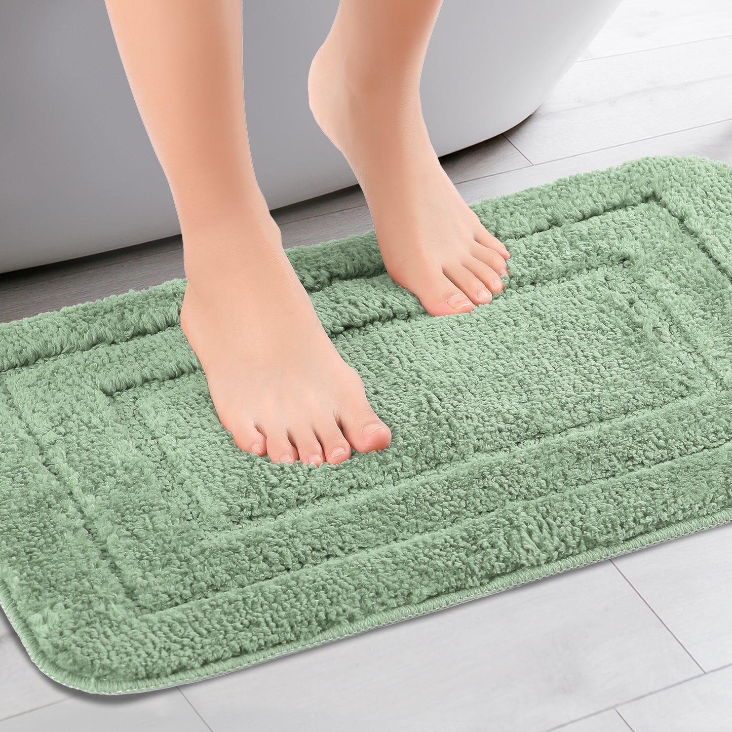 Bathroom Rug, Soft Absorbent Bathroom Rug, Non Slip Plush Machine Washable Dry Bath Mats