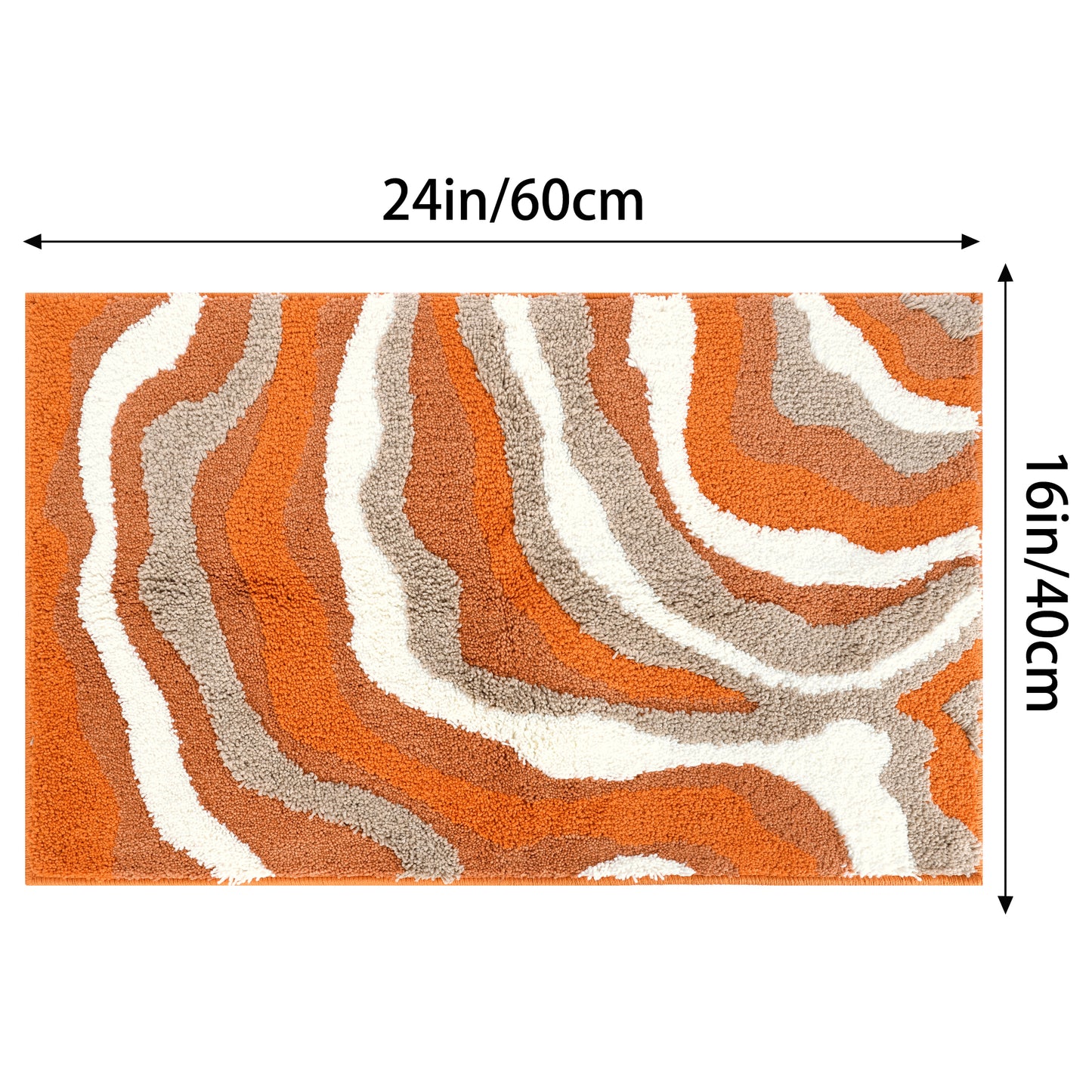 Abstract Bathroom Rug, Soft Non-Slip Thickening, Water Absorption Art Style Quick Dry Bath Mats