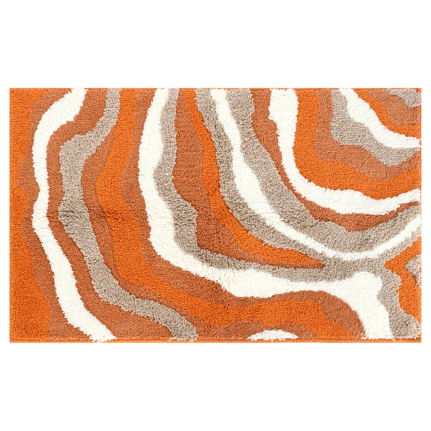 Abstract Bathroom Rug, Soft Non-Slip Thickening, Water Absorption Art Style Quick Dry Bath Mats