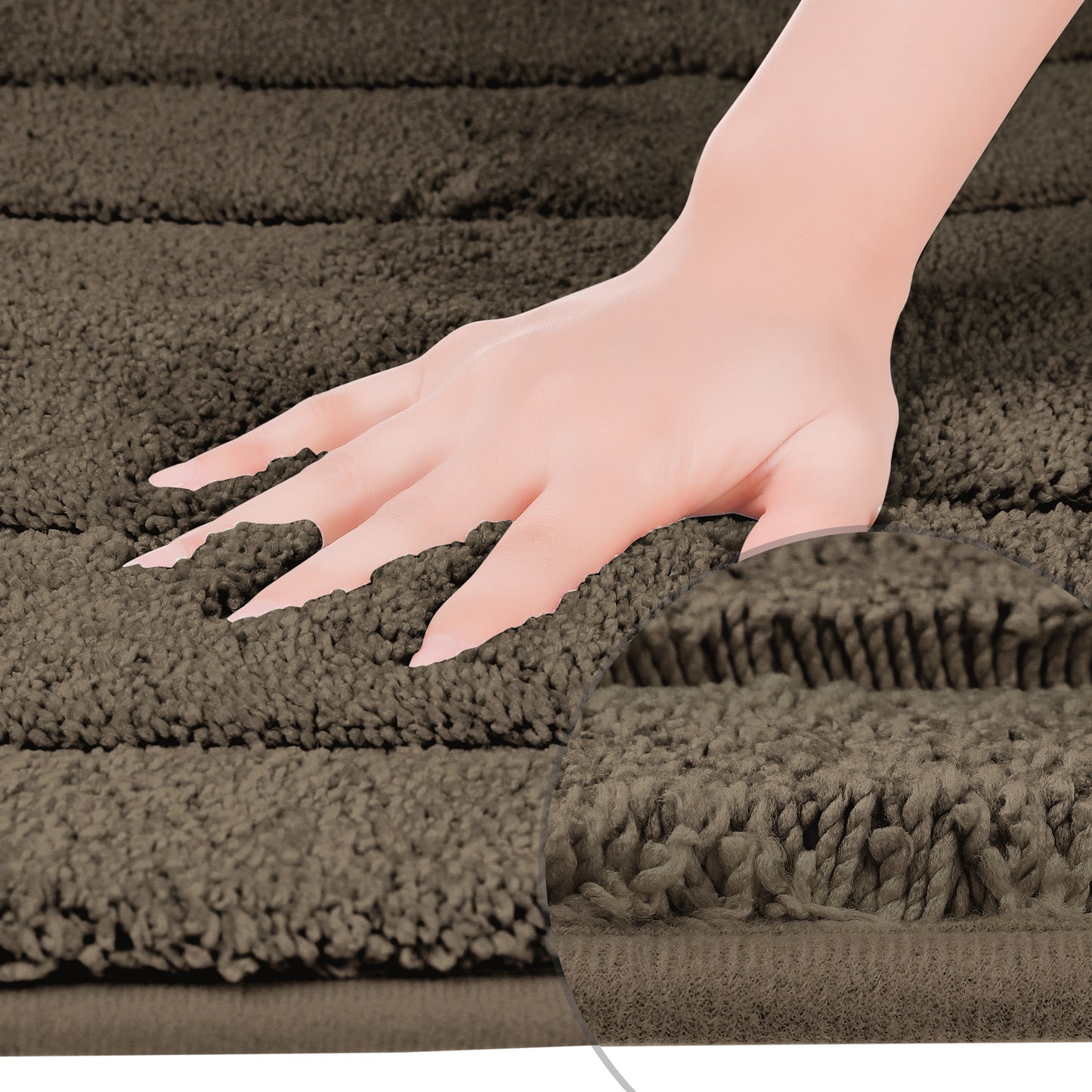 Geometry Bath Mats, Extra Soft Absorbent, Non-Slip Comfortable Solid Color Bath Mats