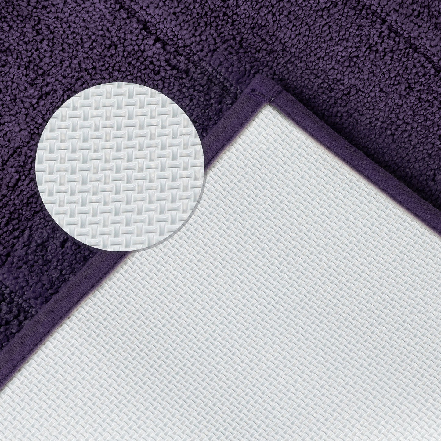 Geometry Bath Mats, Extra Soft Absorbent, Non-Slip Comfortable Solid Color Bath Mats