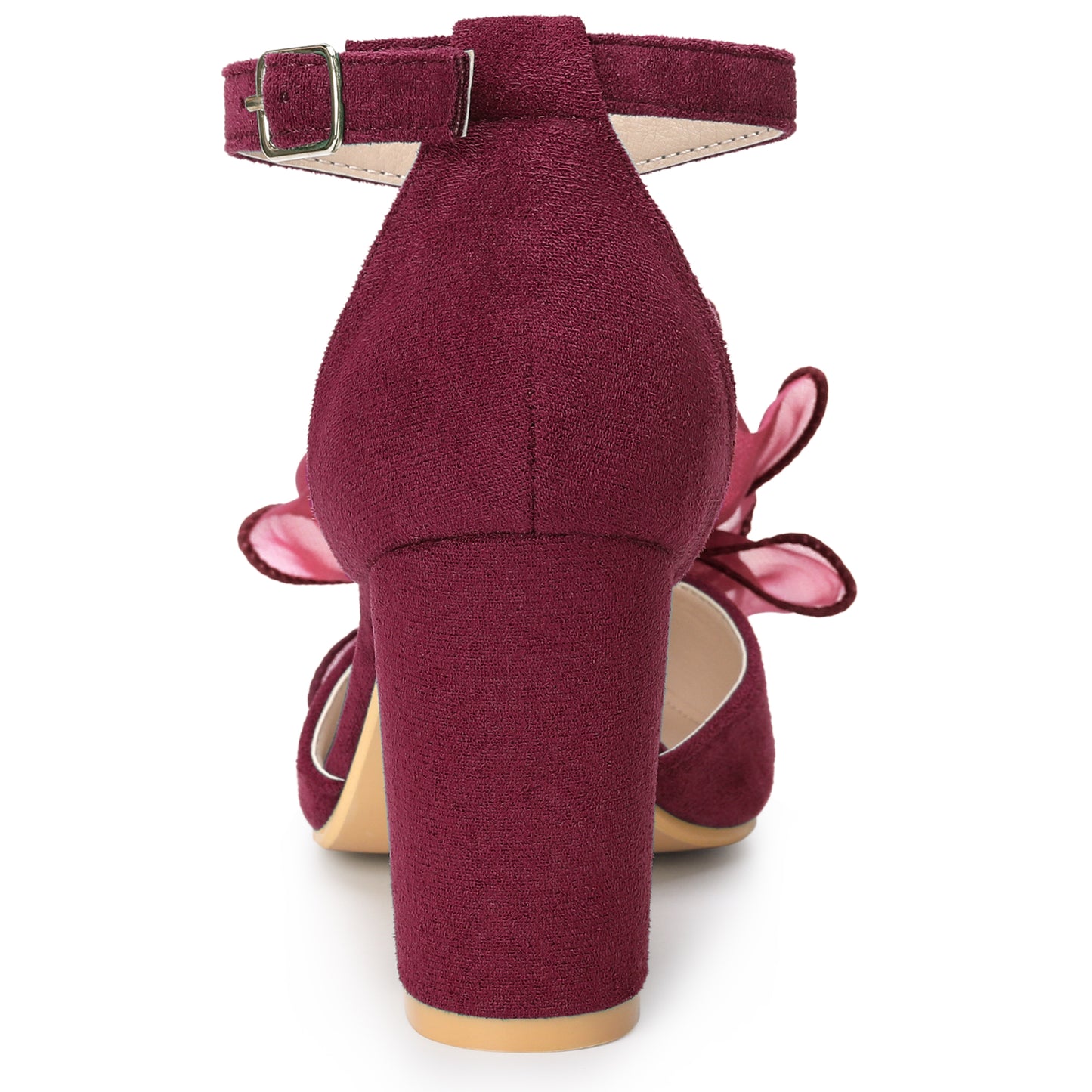 Women's Bow Heels Closed Toe Chunky Heel Pumps Sandals