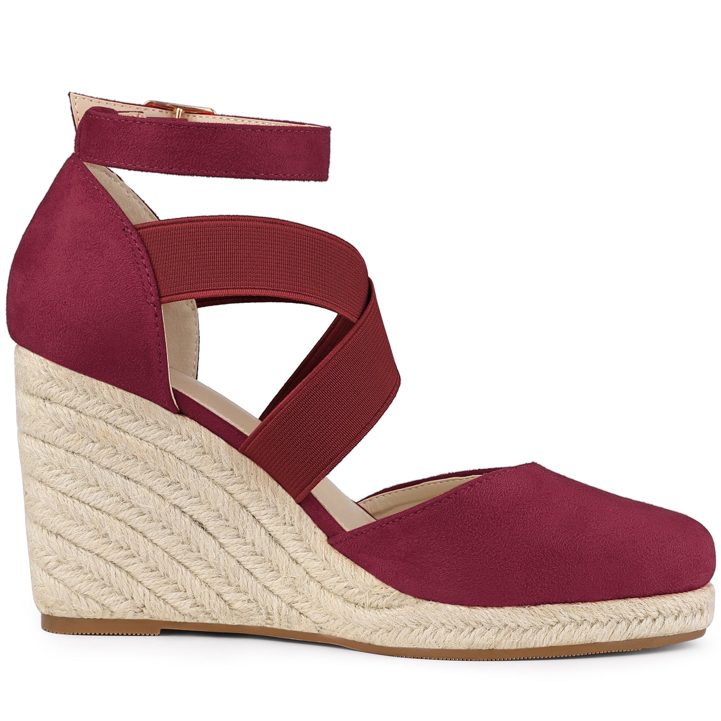 Women's Espadrilles Closed Toe Wedges Heels Sandals