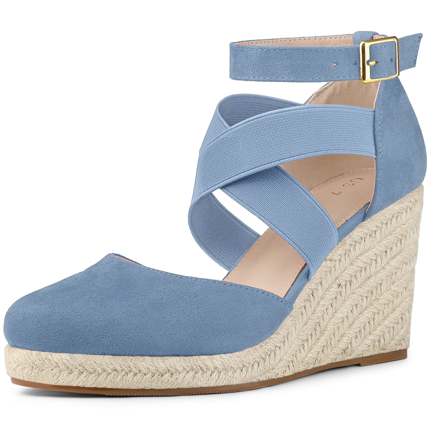 Women's Espadrilles Closed Toe Wedges Heels Sandals