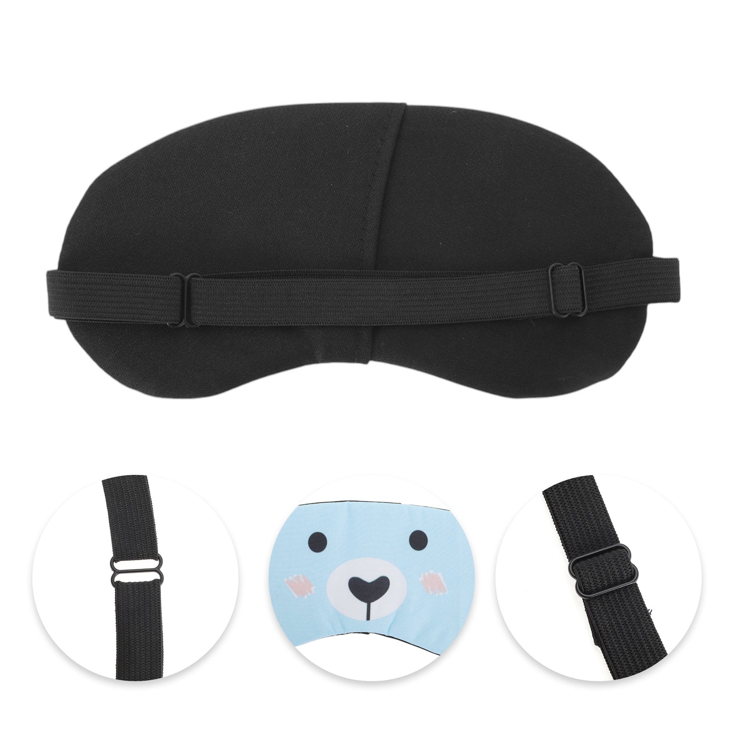Portable Bears Adjustable Eye Mask Eye Shade Cover for Rest Blue
