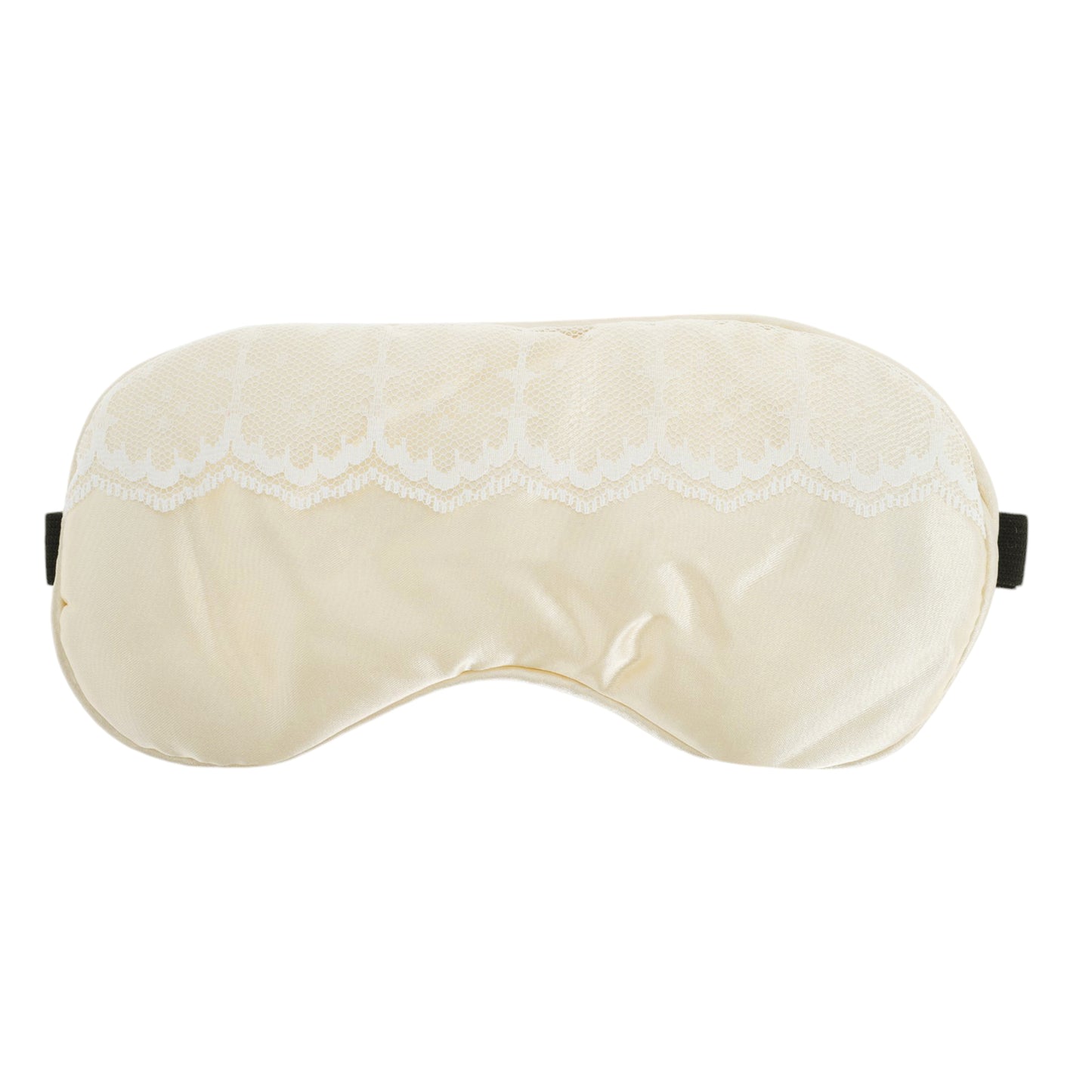 Portable Contrast Lace Eye Mask for Travel for Rest Champagne