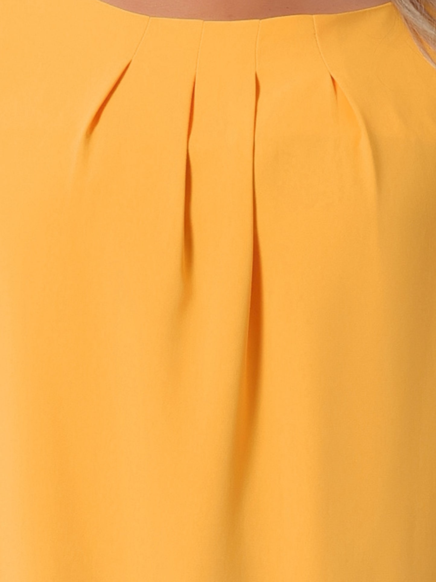 Women Plus Size Work Top Round Neck Pleated Tulip Sleeves Blouse Summer Top