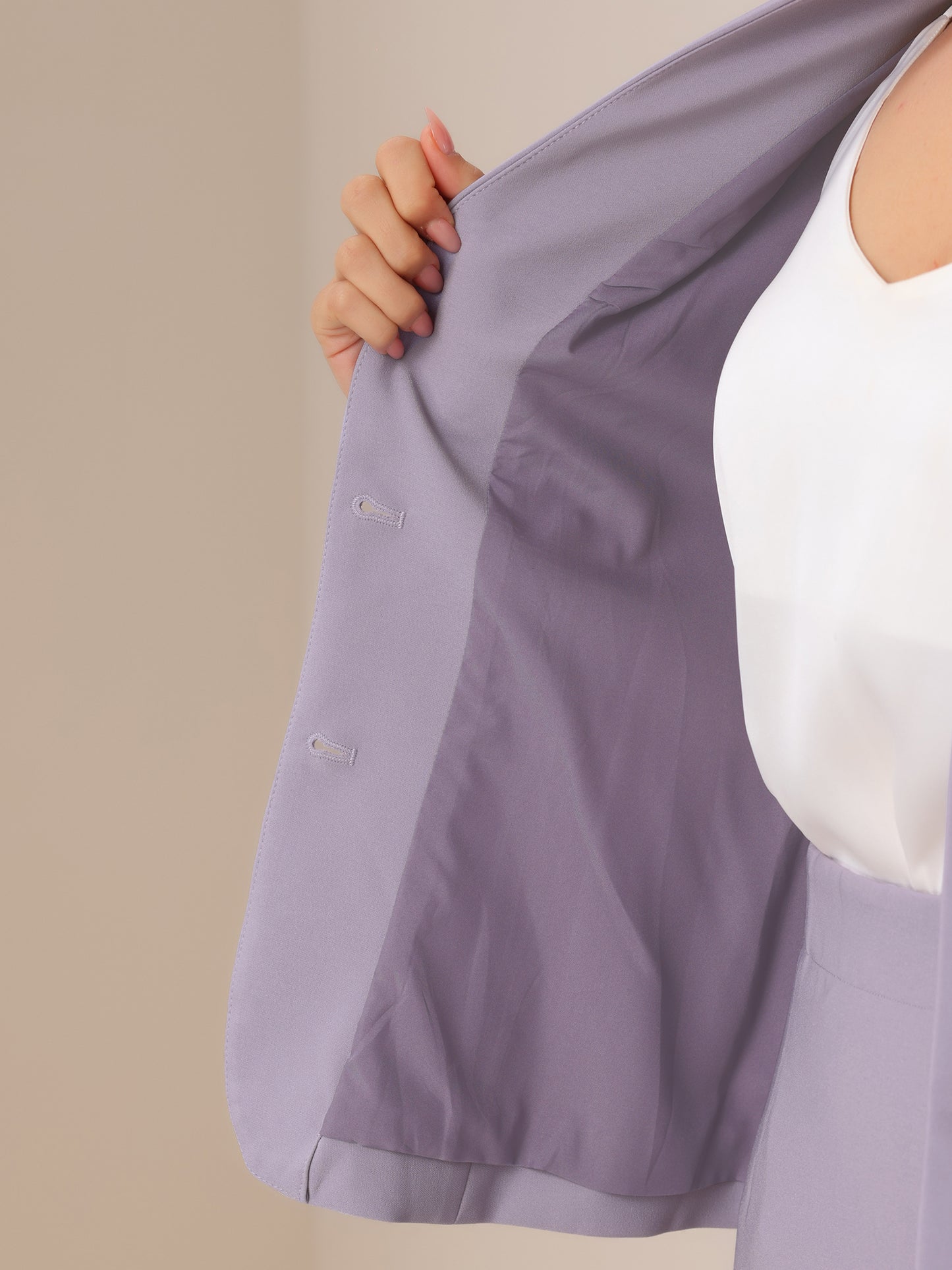 Women's 2 Piece Suit Skirt Set Business Formal Collarless Blazer and Pencil Skirt
