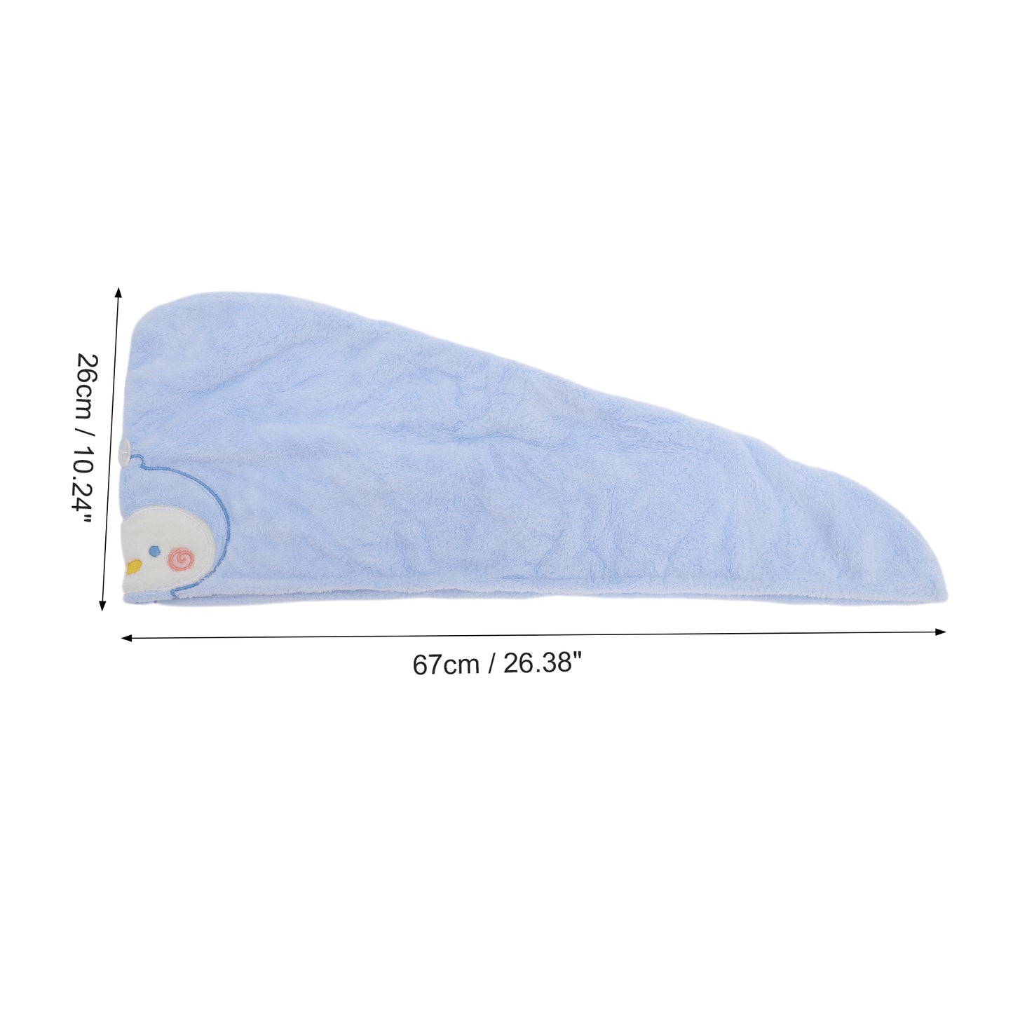 Cute Water-absorbent Birds Pattern Hair Towel Blue