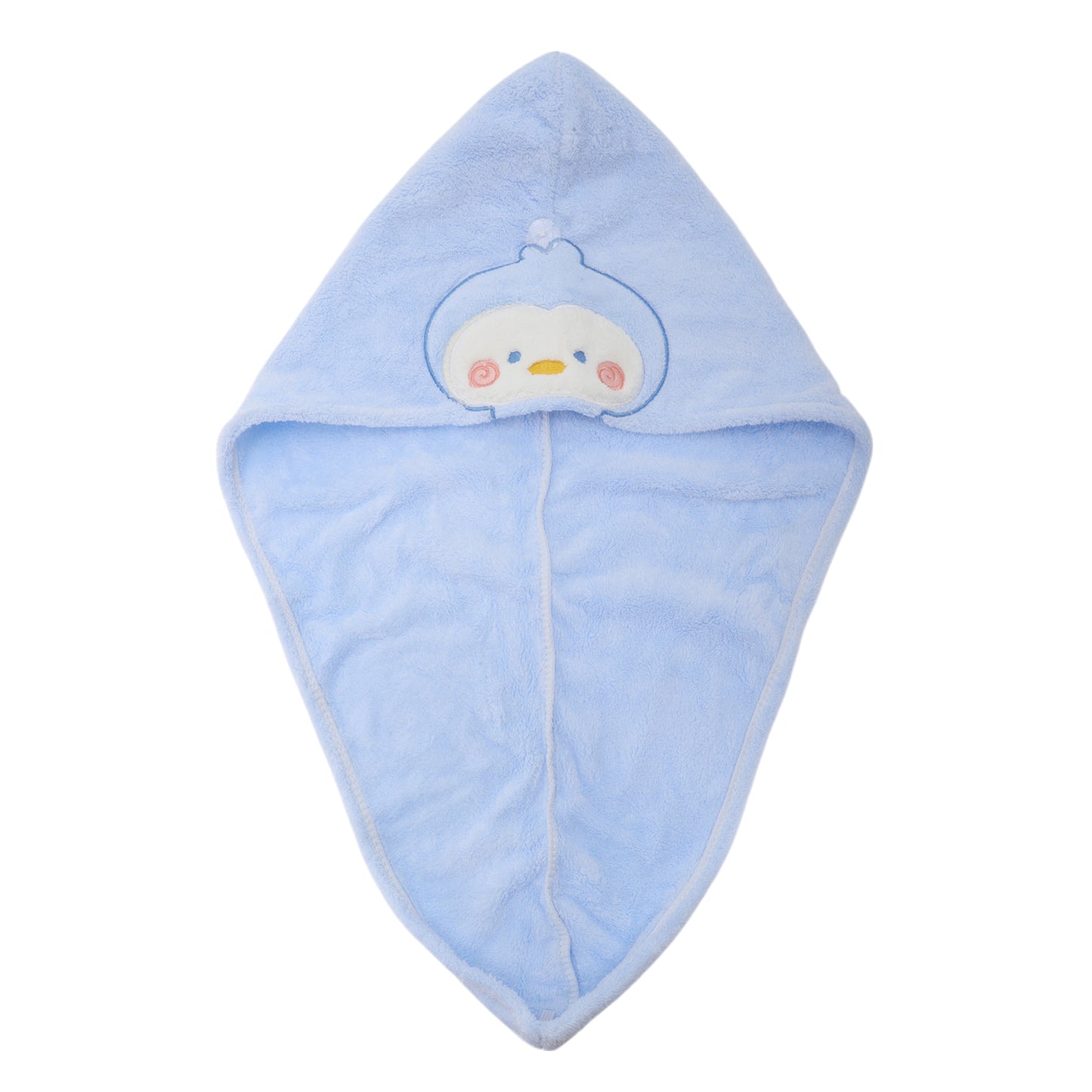 Cute Water-absorbent Birds Pattern Hair Towel Blue