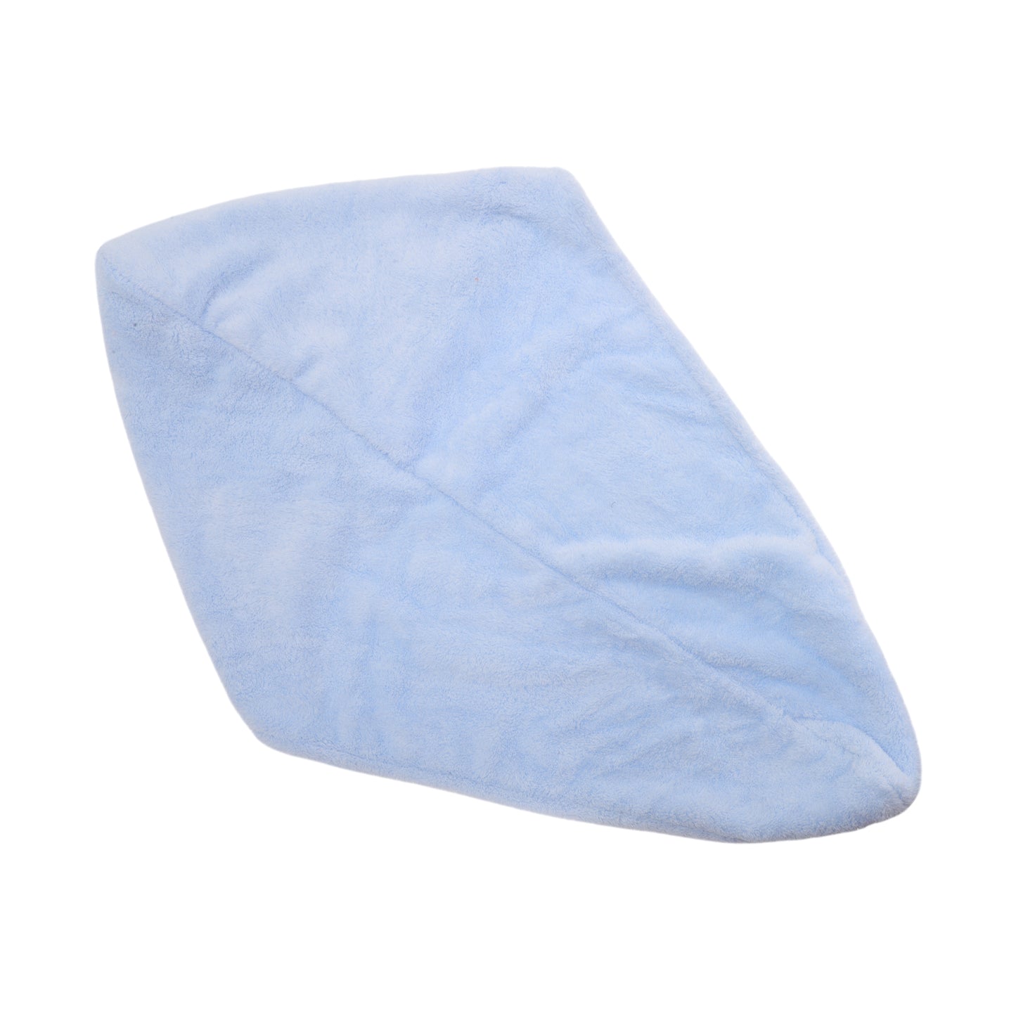1 Pc Water-absorbent Flower Pattern Hair Drying Towel for Bathroom Light Blue
