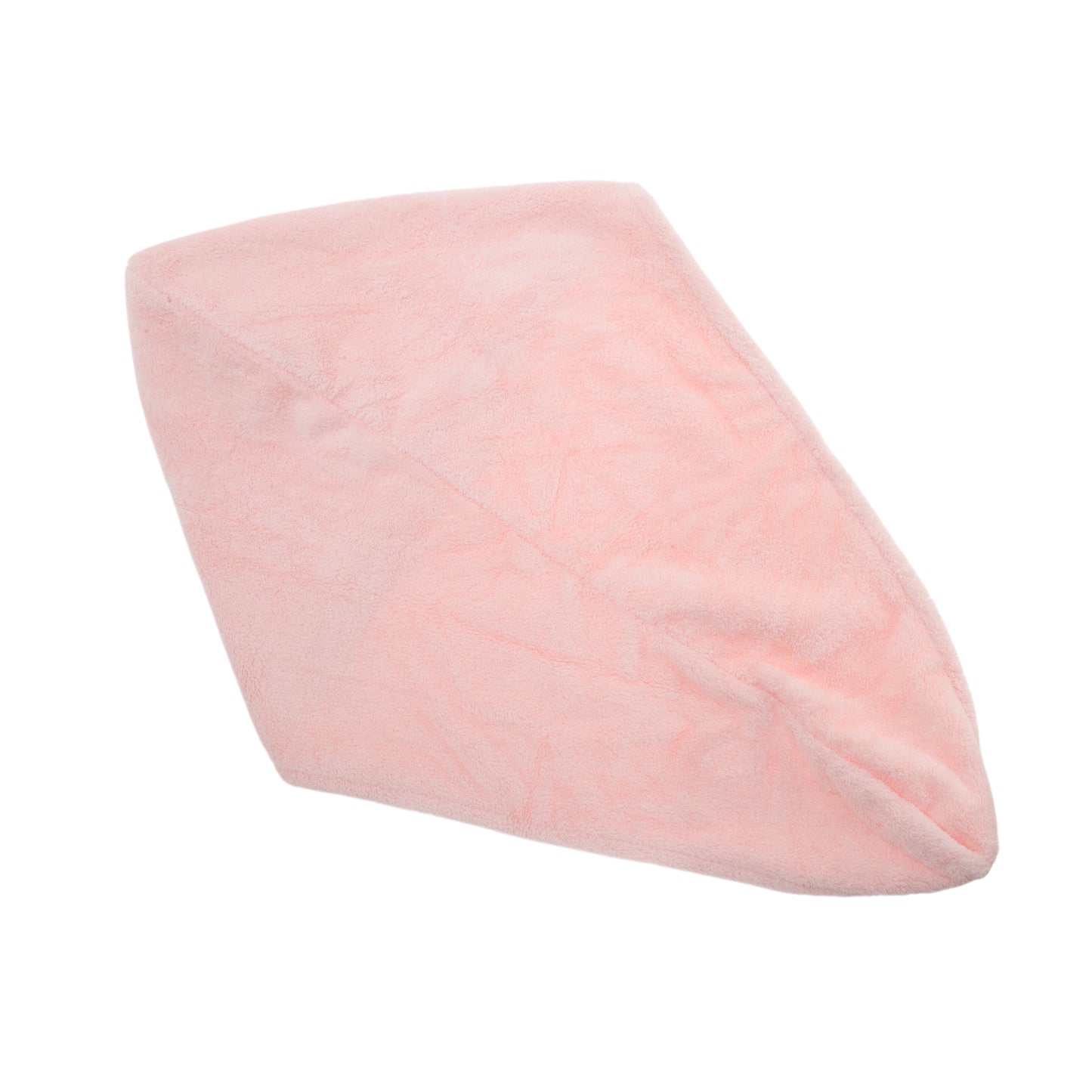 1 Pc Water-absorbent Flower Pattern Hair Drying Towel for Bathroom Light Pink