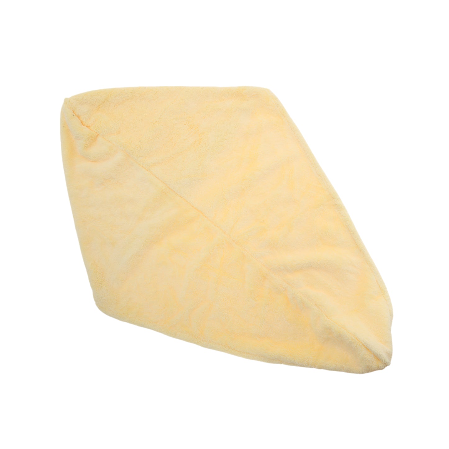 1 Pc Water-absorbent Flower Pattern Hair Drying Towel for Bathroom Light Yellow