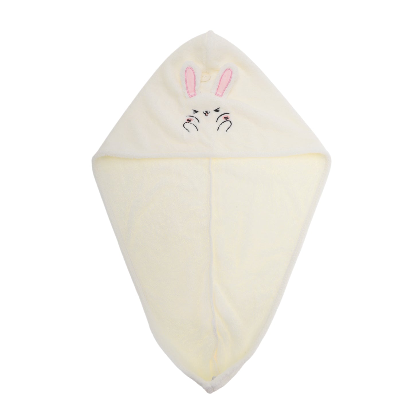 1 Pc Water-absorbent Rabbit Ears Hair Drying Towel for Bathroom Beige