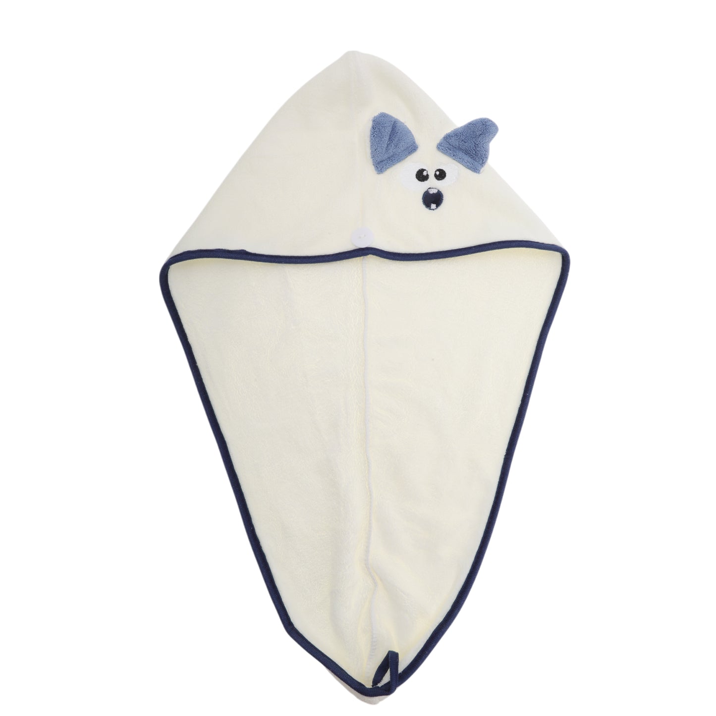 1 Pc Soft Cute Cartoon Pattern Hair Drying Towel for Bathroom Beige