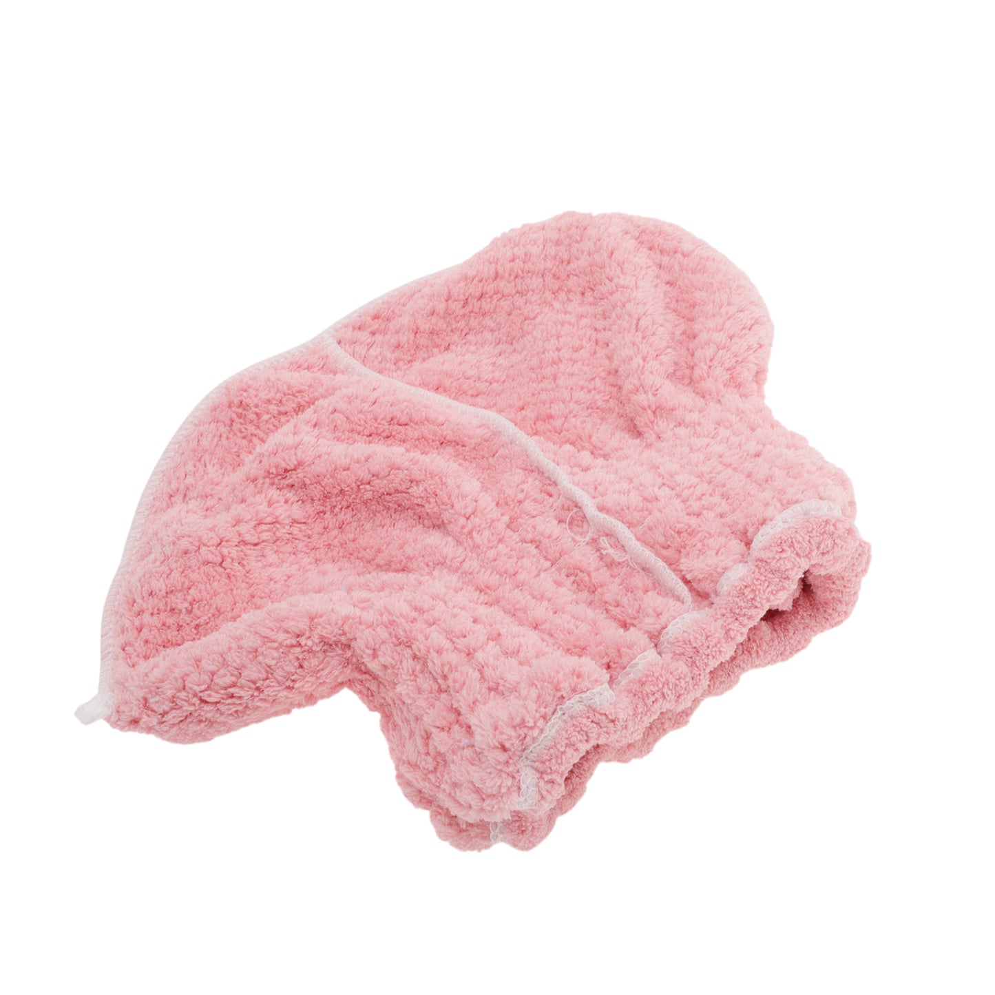 1 Pc Water-absorbent Bow Hair Towel Drying Cap for Bathroom Pink