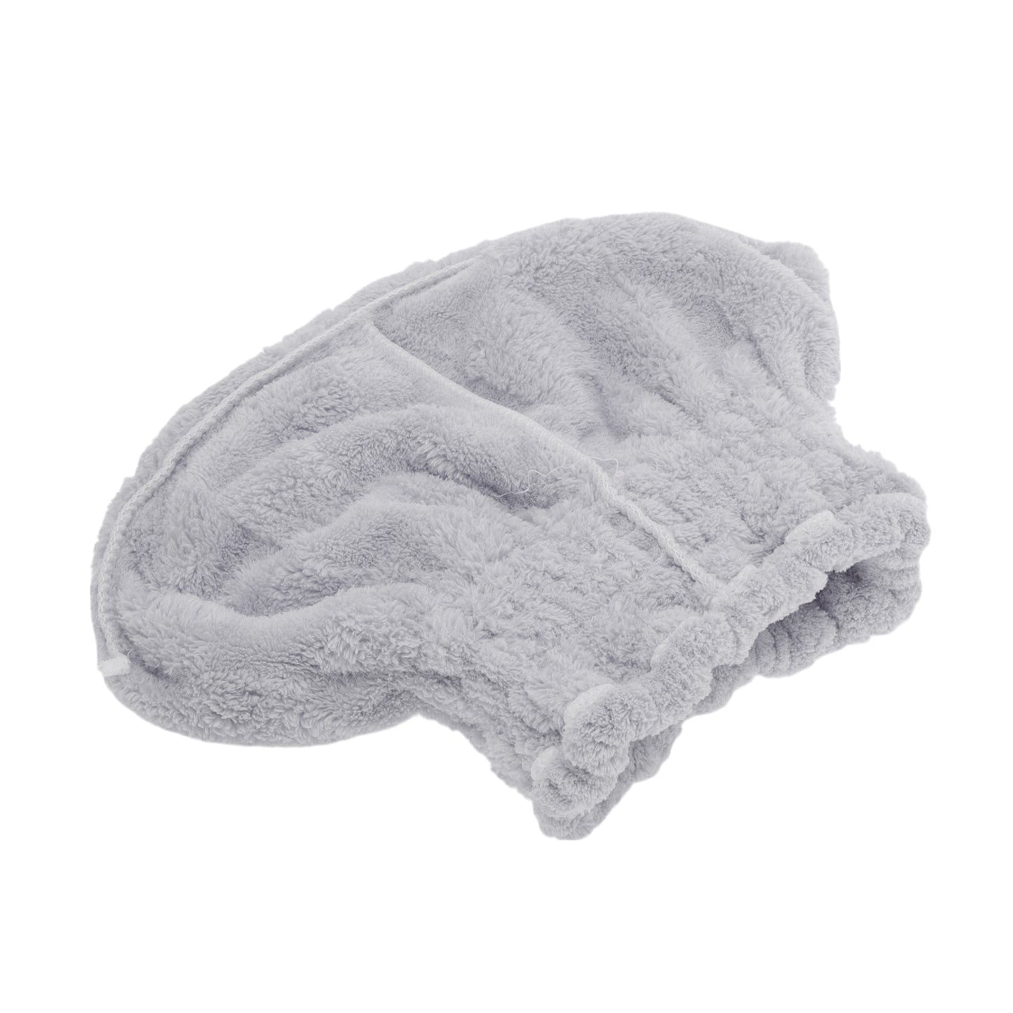 1 Pc Comfortable Bow Hair Towel Drying Hair Cap for Bathroom Gray