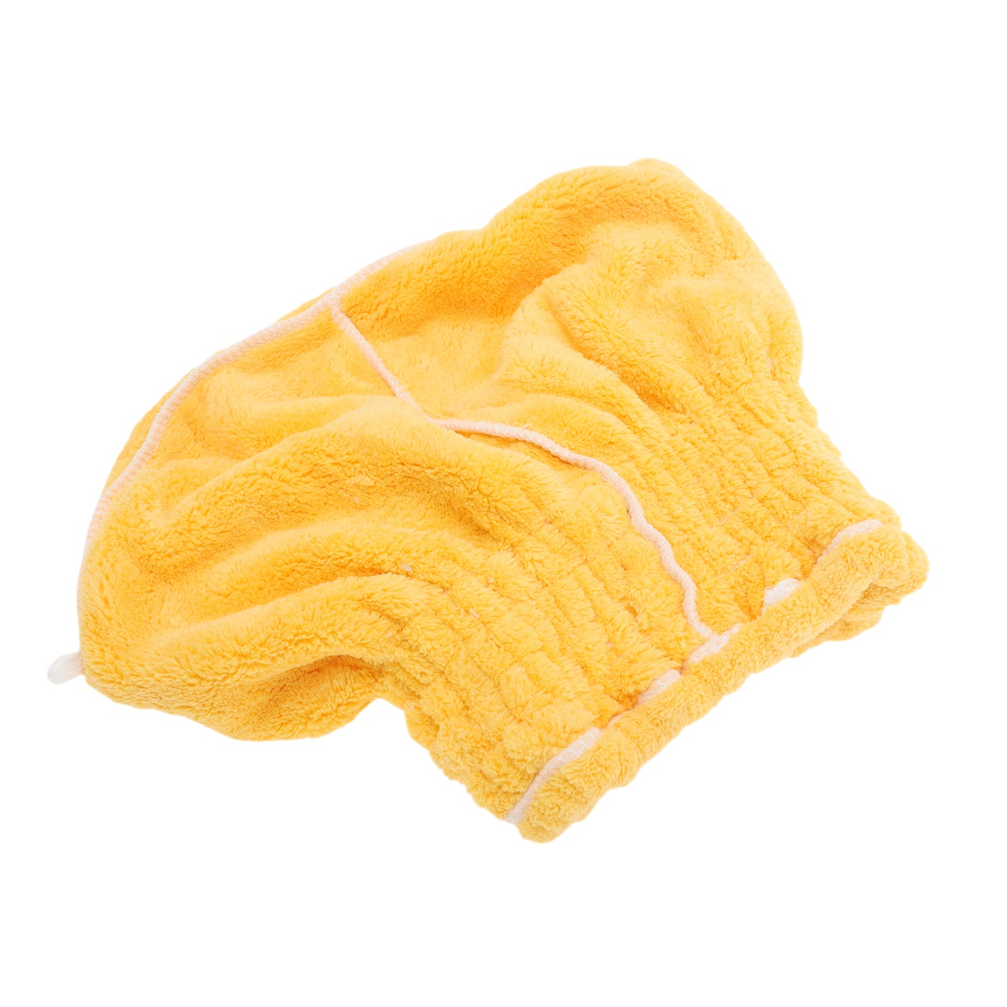 1 Pc Water-absorbent Bow Hair Drying Towel Hair Cap for Bathroom Yellow