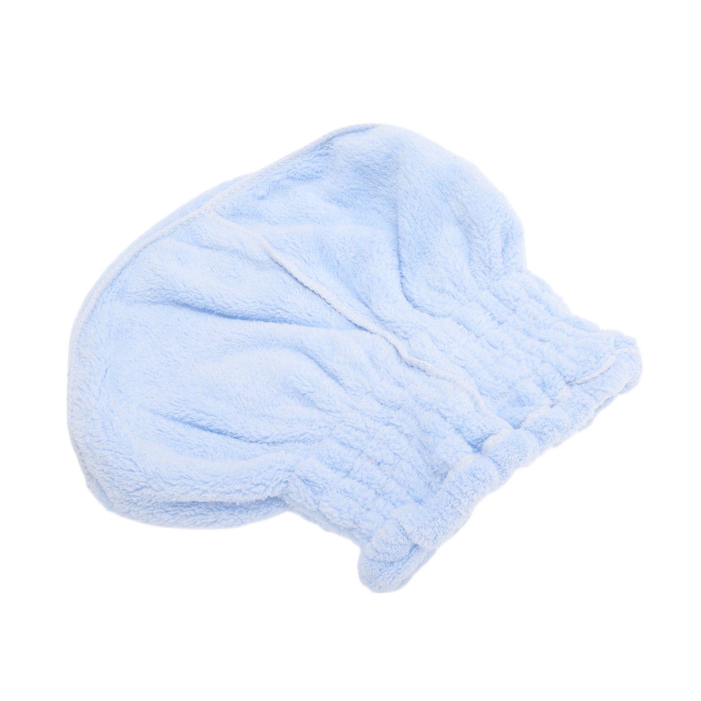 1 Pc Water-absorbent Bow Hair Drying Towel Hair Cap for Bathroom Blue