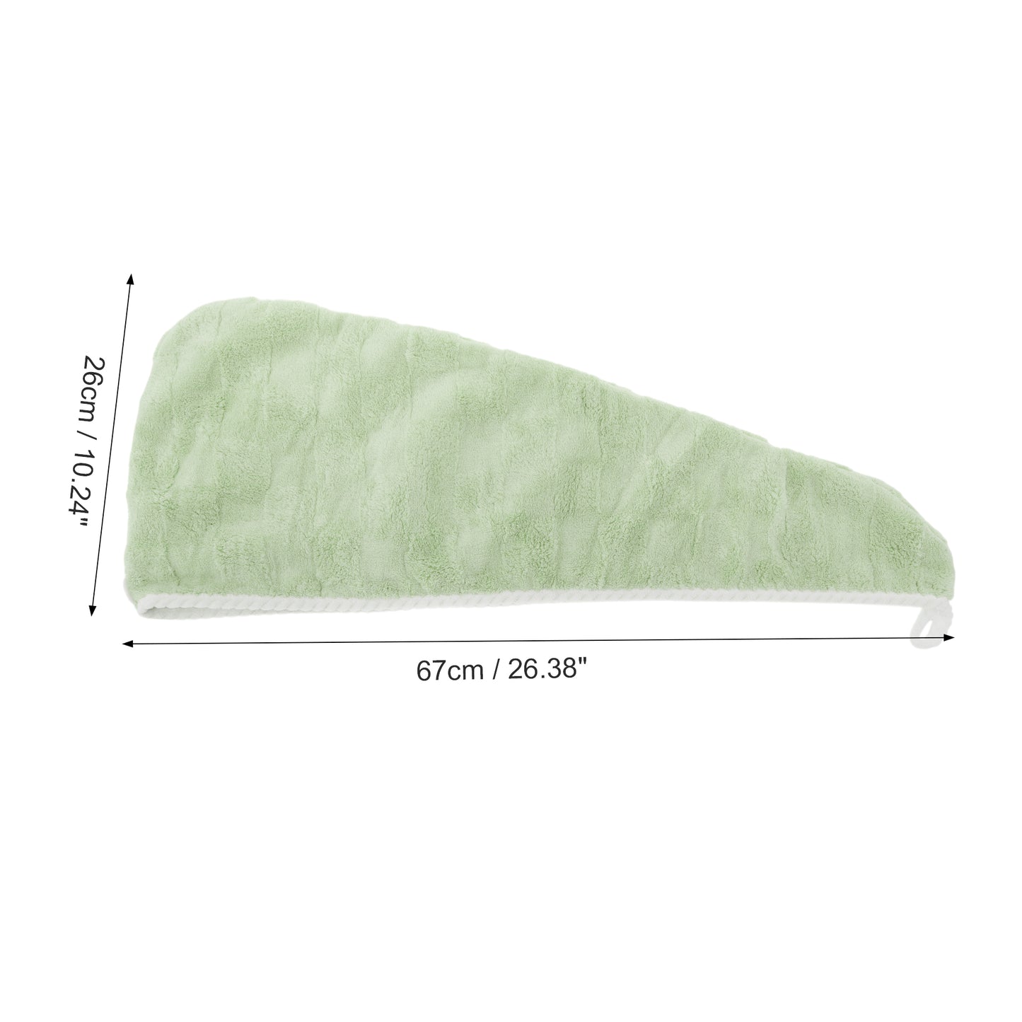 1 Pc Water-absorbent Hair Towel Drying Wrap for Bathroom Green