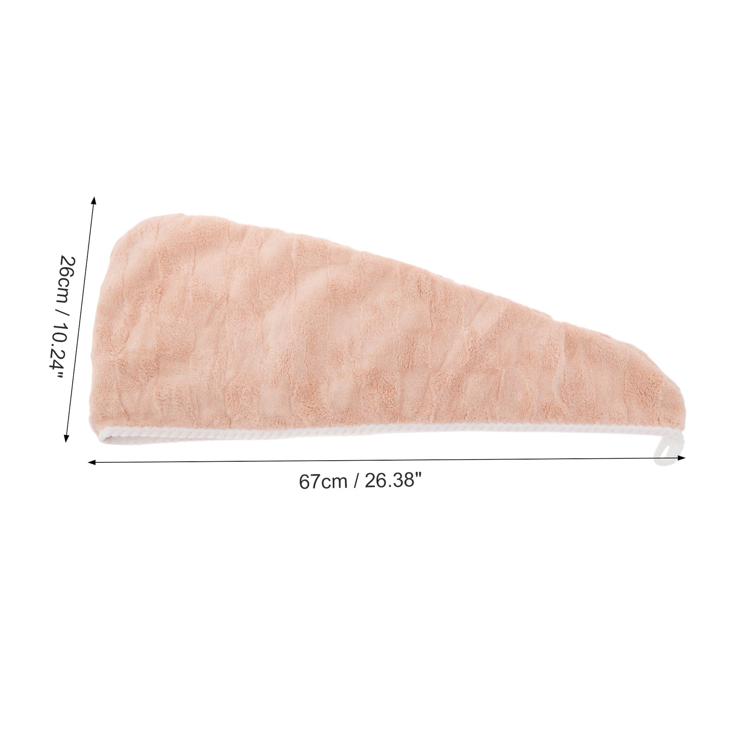 1 Pc Water-absorbent Hair Towel Drying Wrap for Bathroom Light Brown
