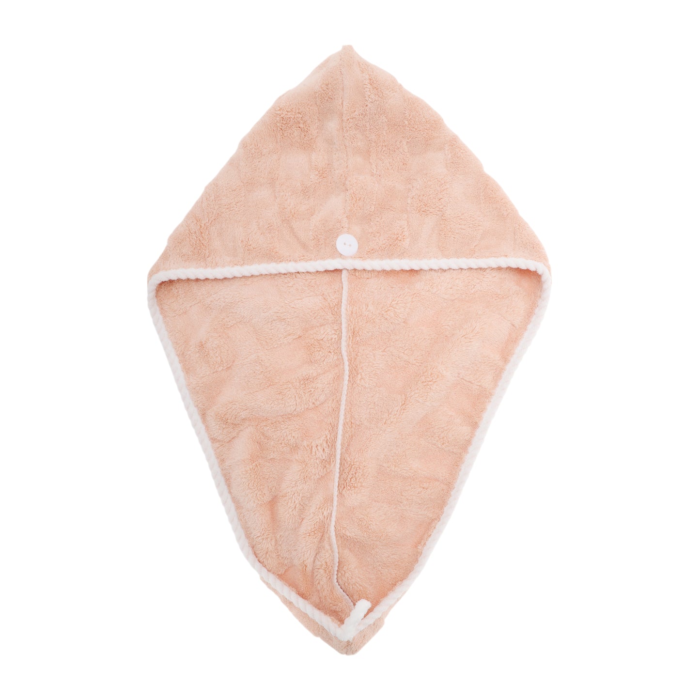 1 Pc Water-absorbent Hair Towel Drying Wrap for Bathroom Light Brown