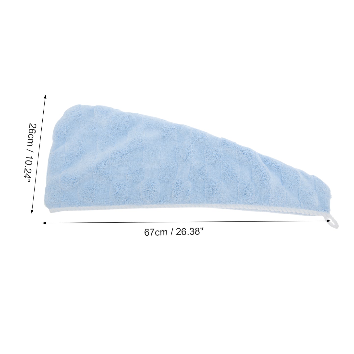1 Pc Water-absorbent Hair Towel Drying Wrap for Bathroom Blue