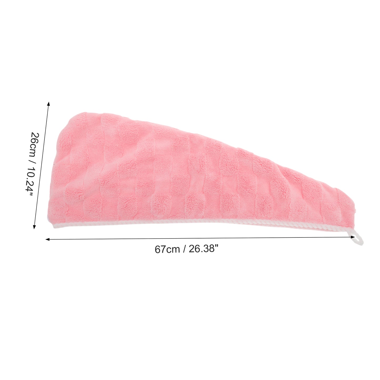 1 Pc Water-absorbent Hair Towel Drying Wrap for Bathroom Pink
