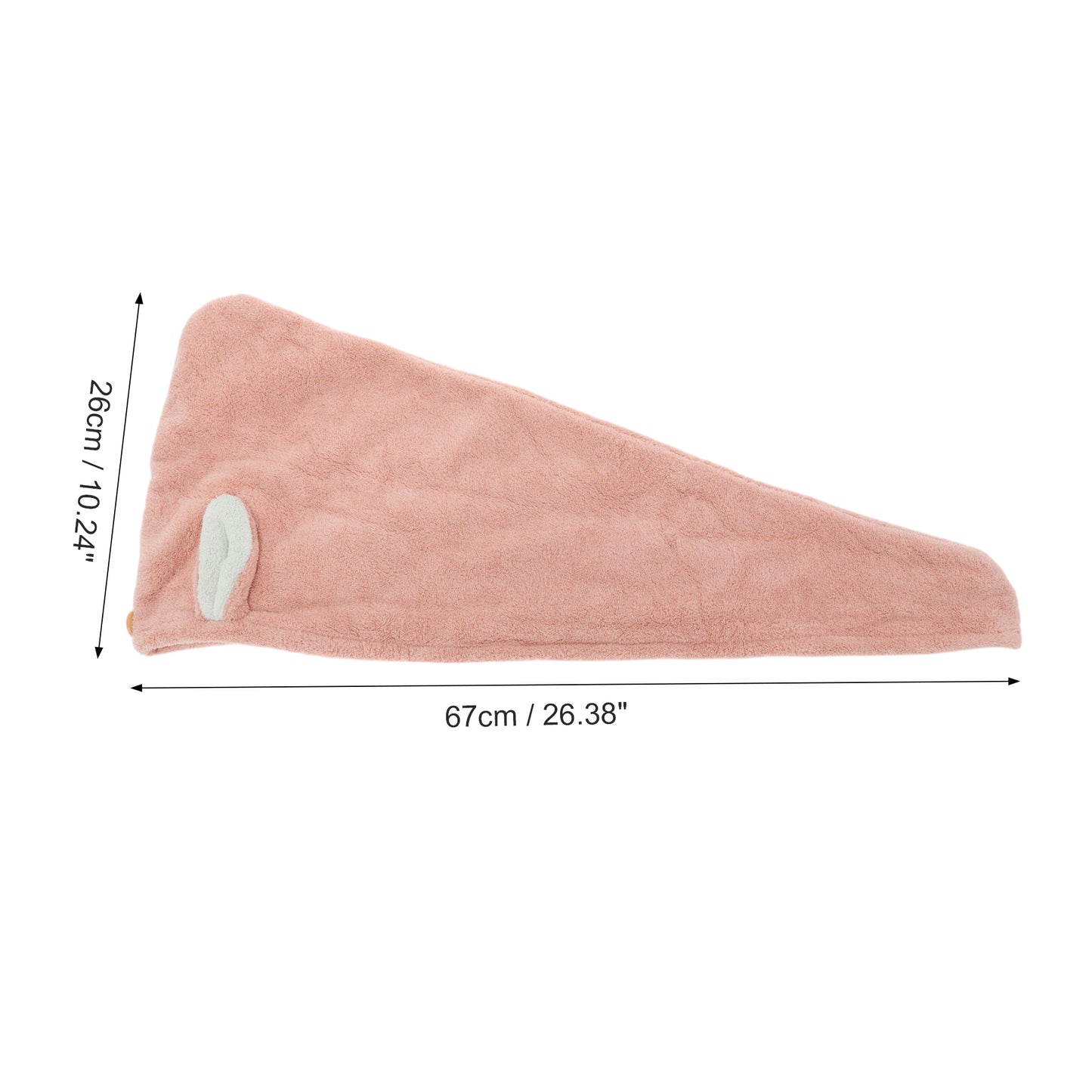 1 Pc Comfortable Rabbit Ears Hair Towel for Bathroom Hotel Pink