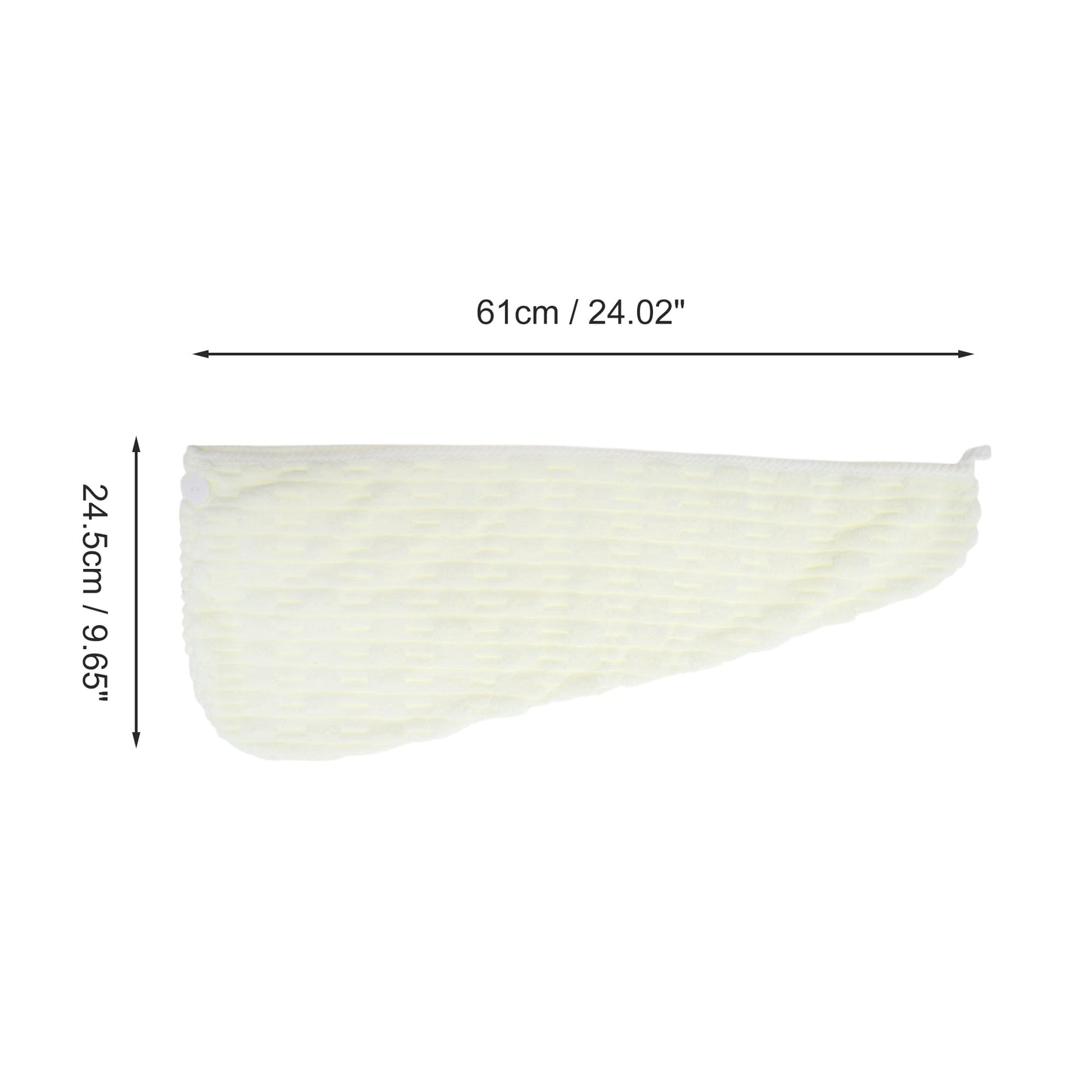 1 Pc Water-absorbent Hair Towel Solid Hair Wrap Towel for Bathroom White