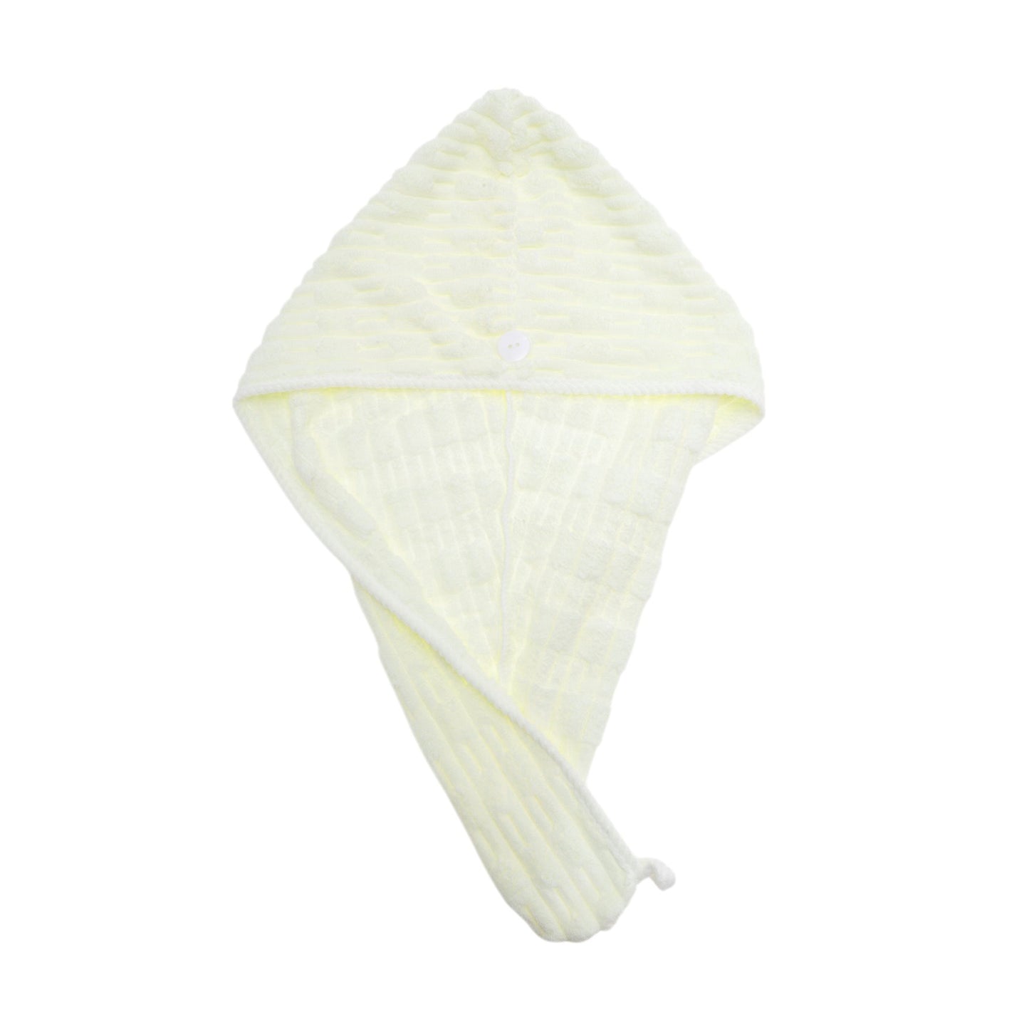 1 Pc Water-absorbent Hair Towel Solid Hair Wrap Towel for Bathroom White