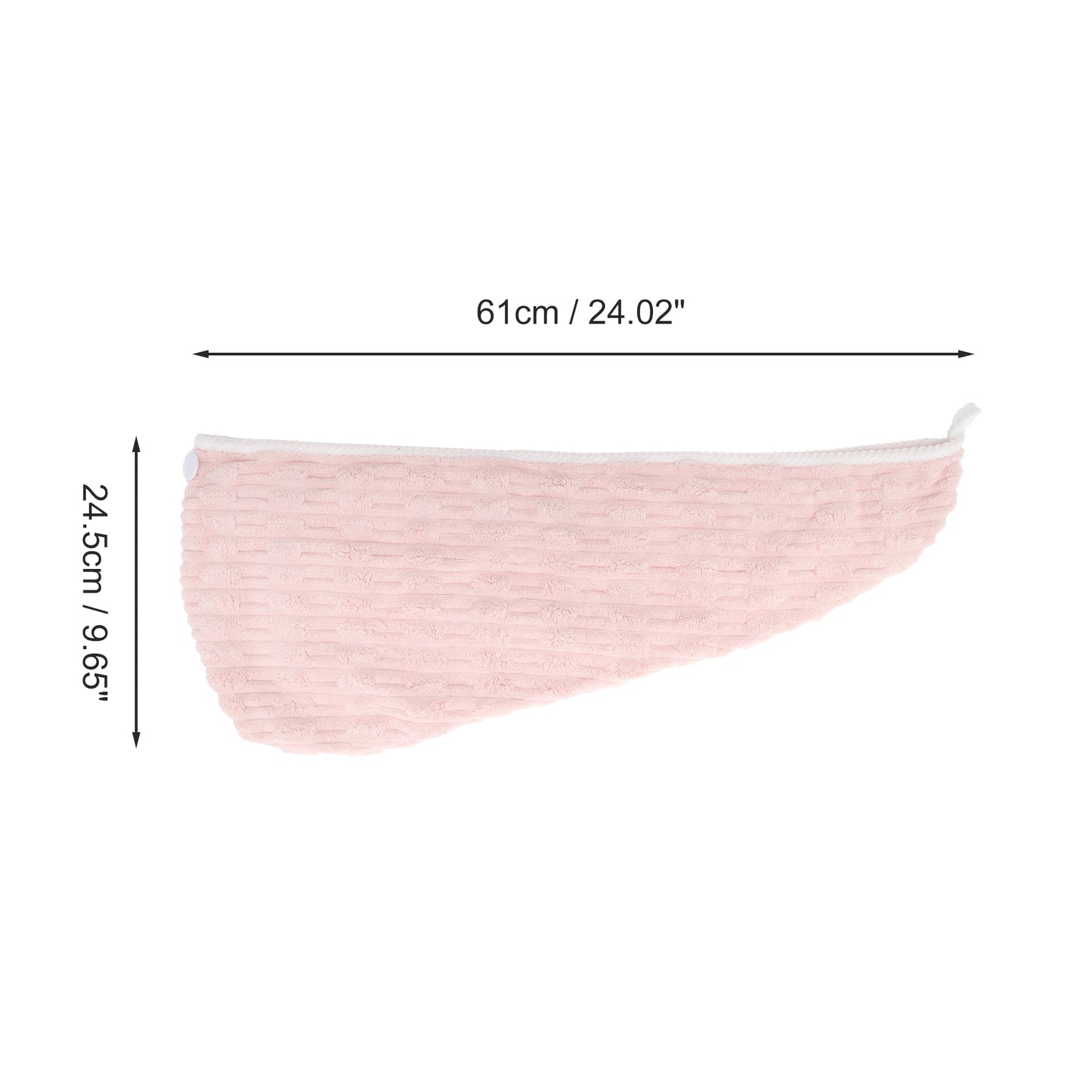 1 Pc Water-absorbent Hair Towel Solid Hair Wrap Towel for Bathroom Pink