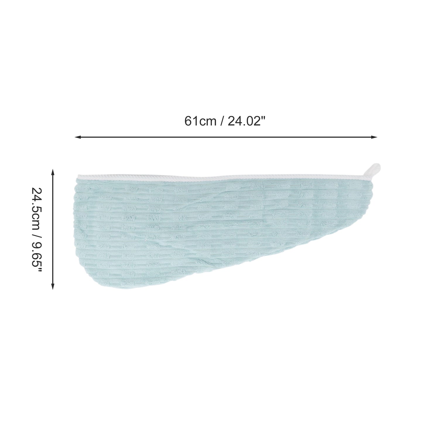 1 Pc Water-absorbent Hair Towel Solid Hair Wrap Towel for Bathroom Blue