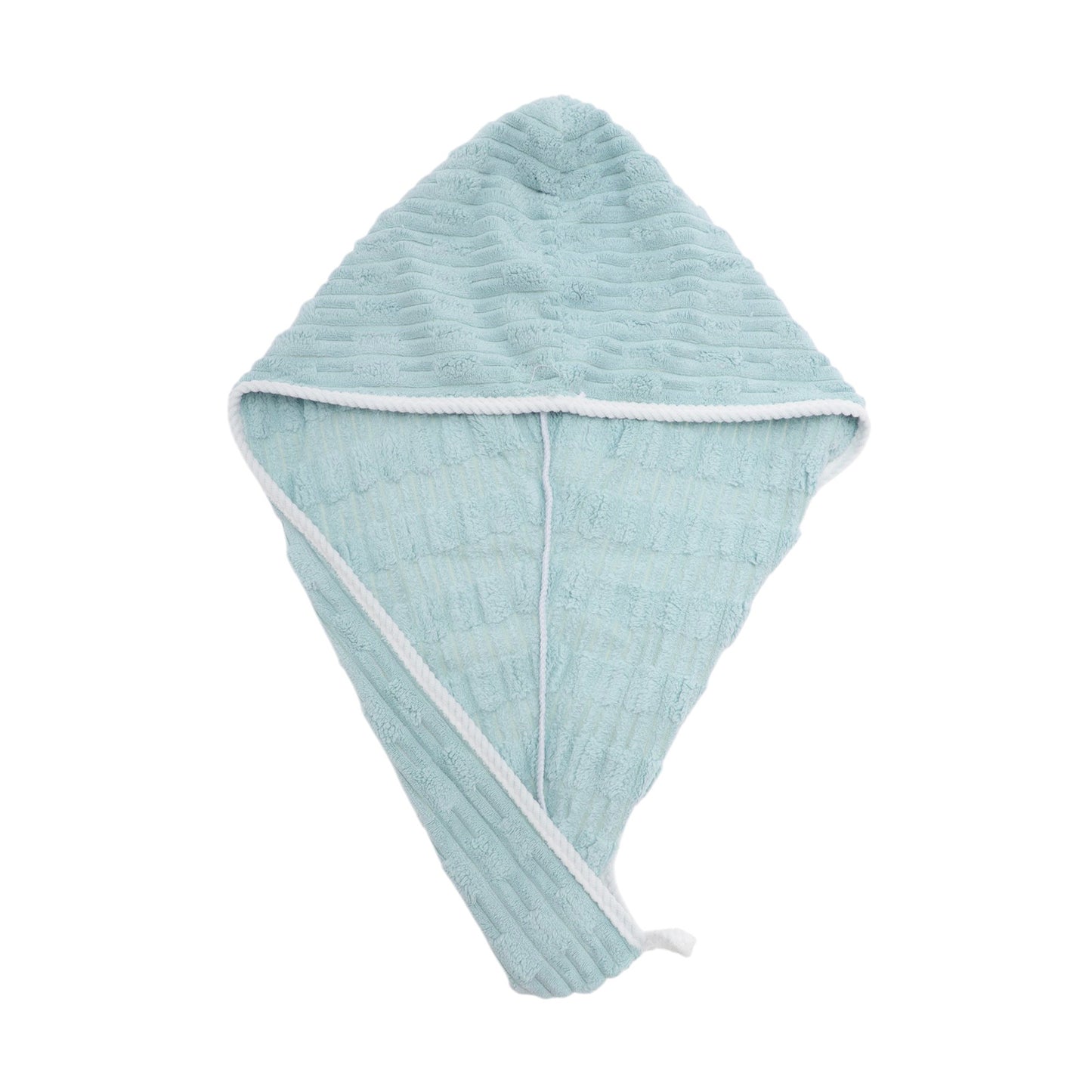 1 Pc Water-absorbent Hair Towel Solid Hair Wrap Towel for Bathroom Blue