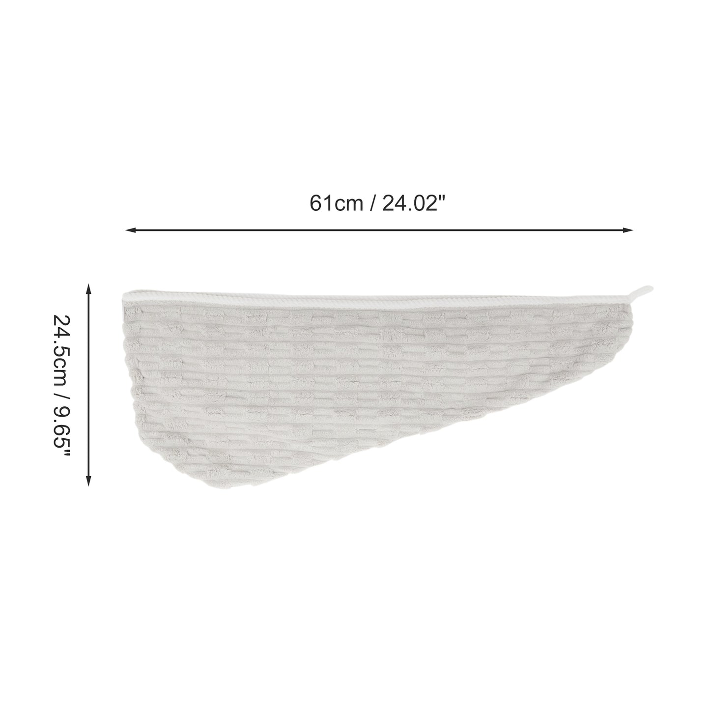 1 Pc Water-absorbent Hair Towel Solid Hair Wrap Towel for Bathroom Gray