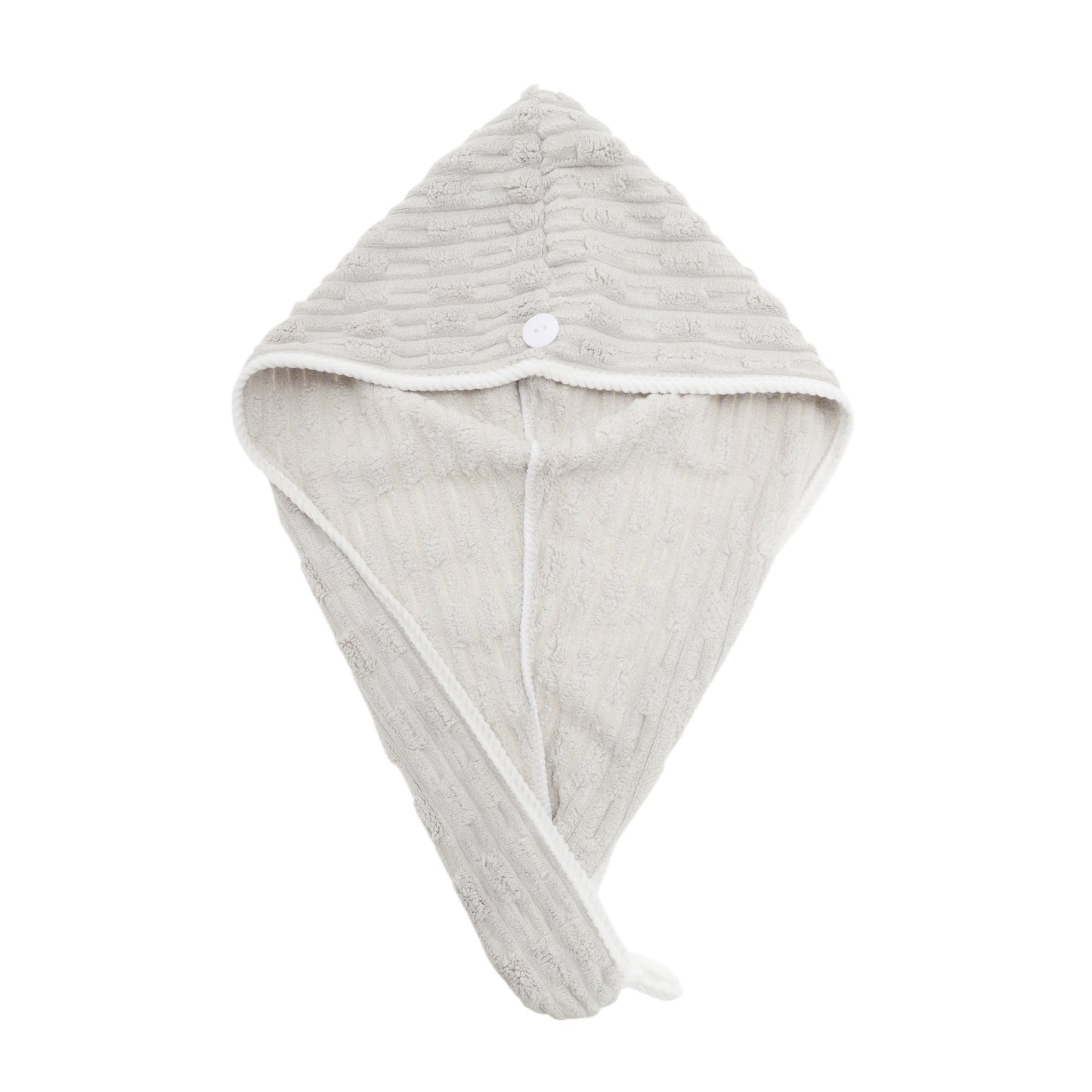 1 Pc Water-absorbent Hair Towel Solid Hair Wrap Towel for Bathroom Gray