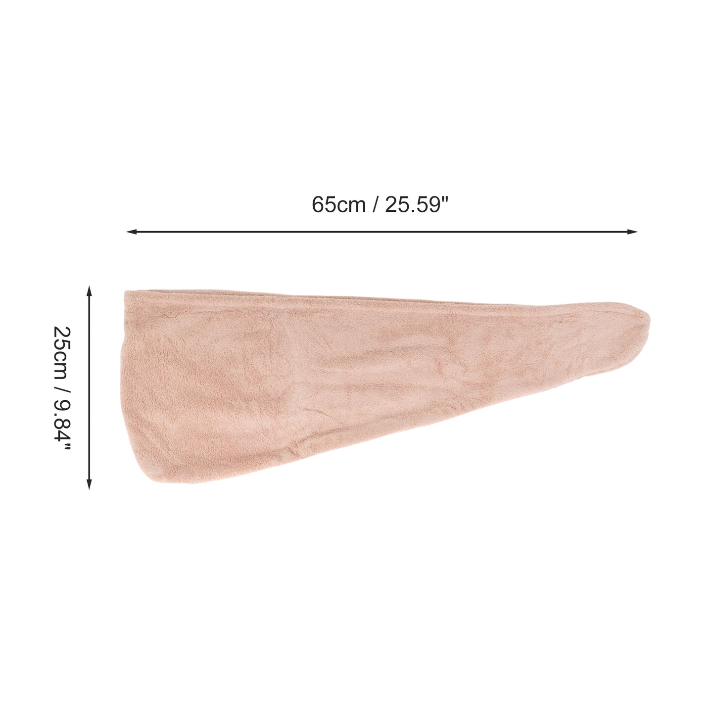 1 Pc Water-absorbent Solid Hair Towel for Bathroom Pink