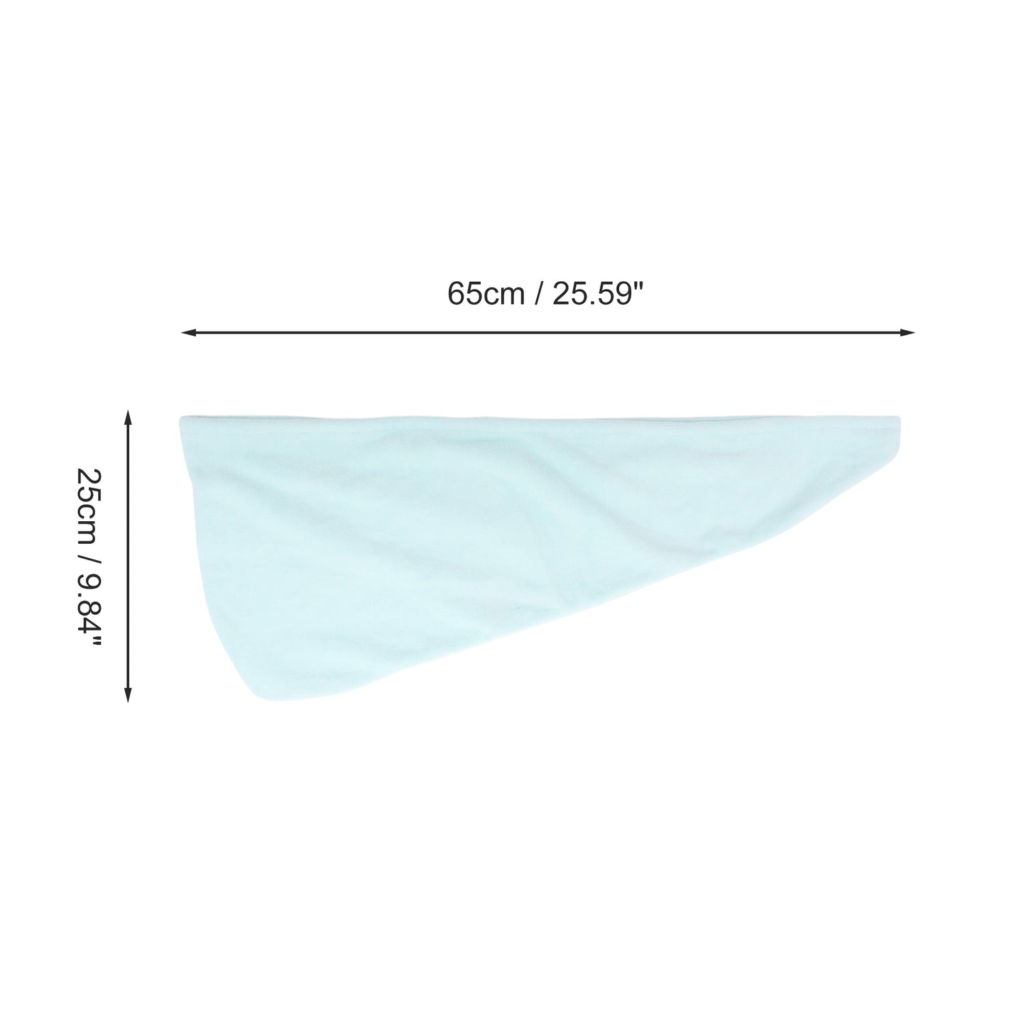 1 Pc Water-absorbent Solid Hair Towel for Bathroom Blue