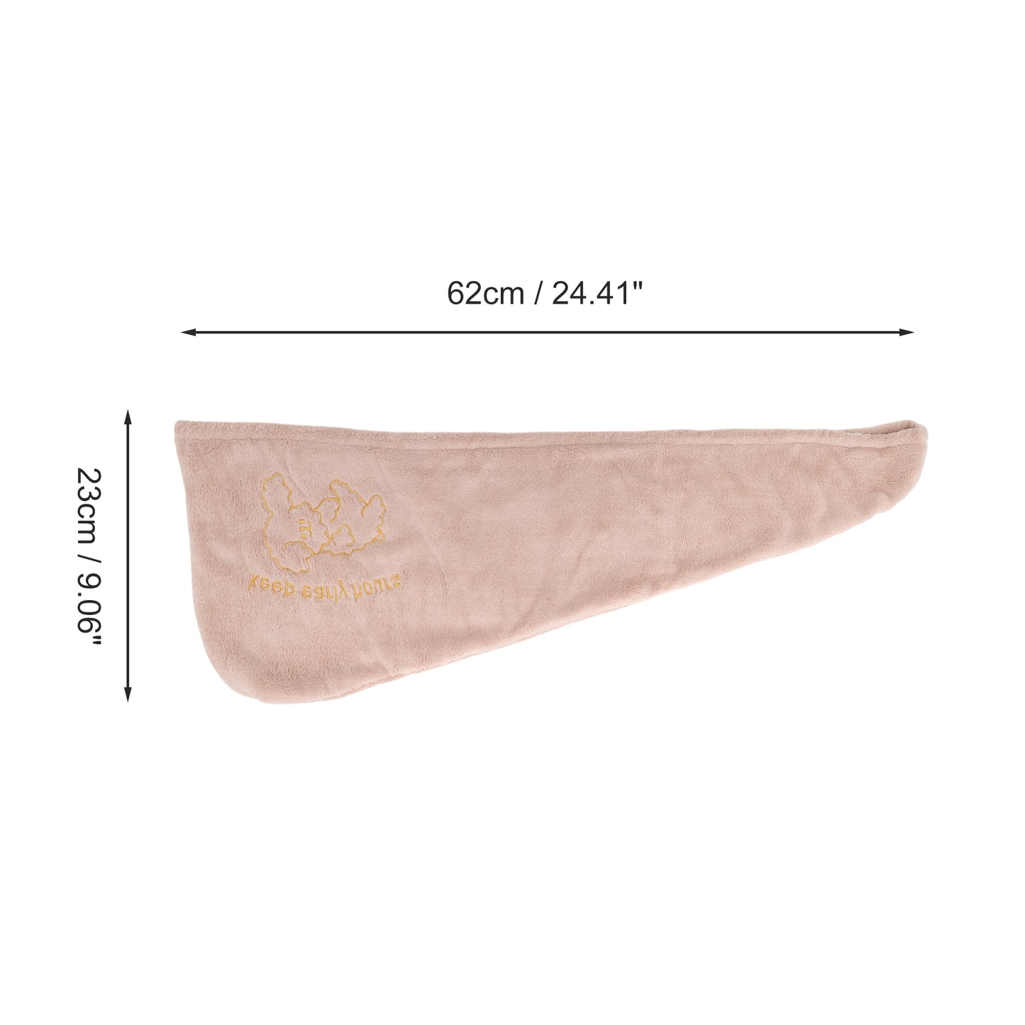 1 Pc Water-absorbent Hair Towel Cartoon Dog Embroidery Hair Wrap Towel Pink