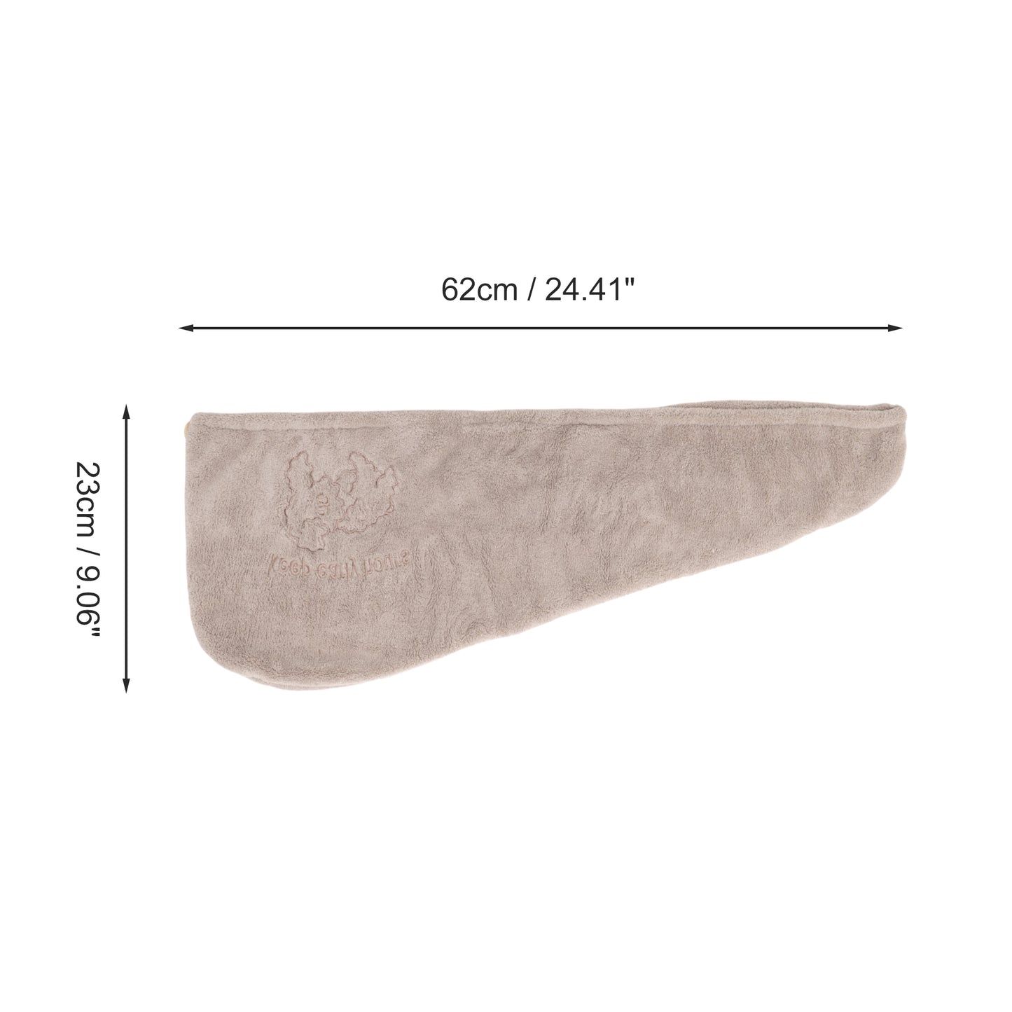 1 Pc Water-absorbent Hair Towel Cartoon Dog Embroidery Hair Wrap Towel Brown
