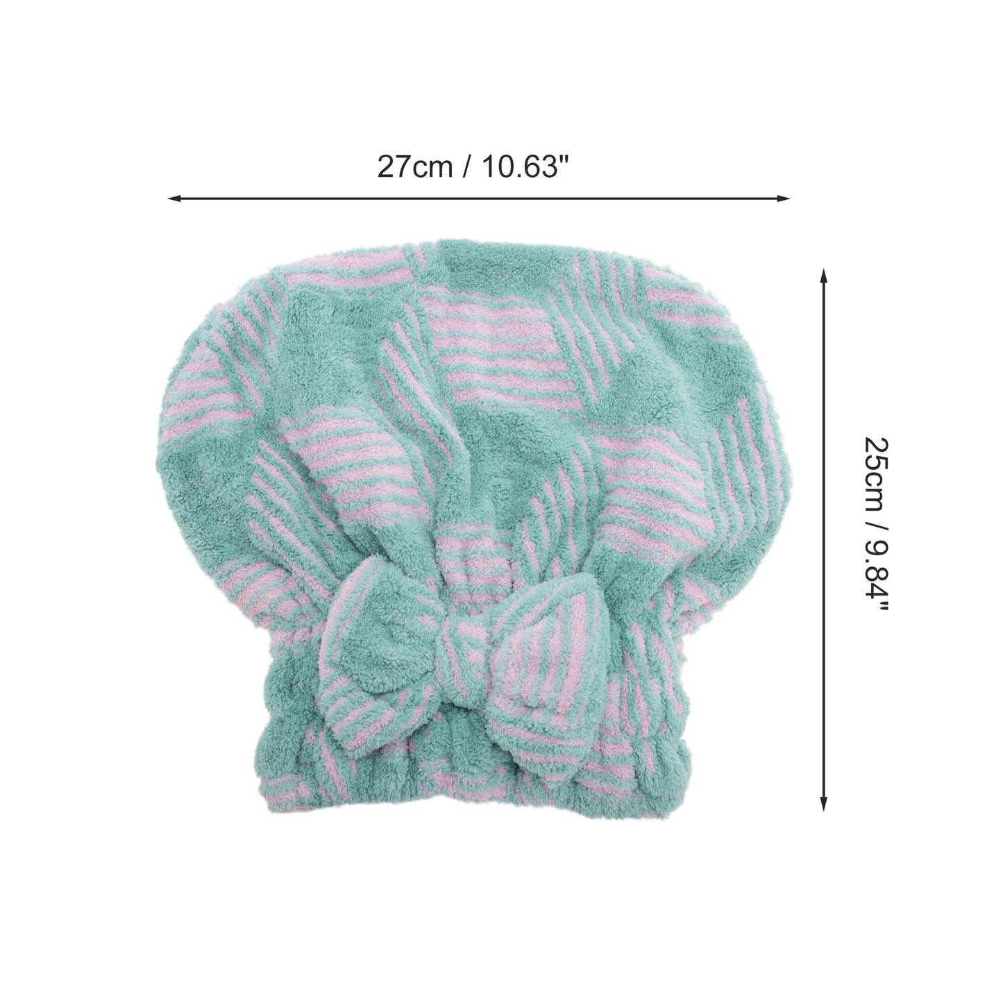 Water-absorbent Bow Argylen Hair Towel Blue