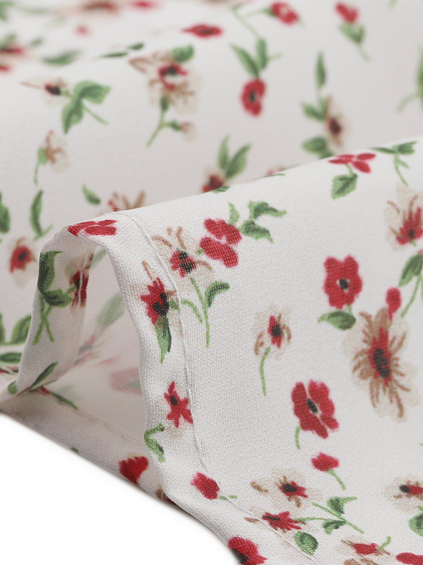 Women's Tie Neck 3/4 Sleeve Floral Blouse Bow Top