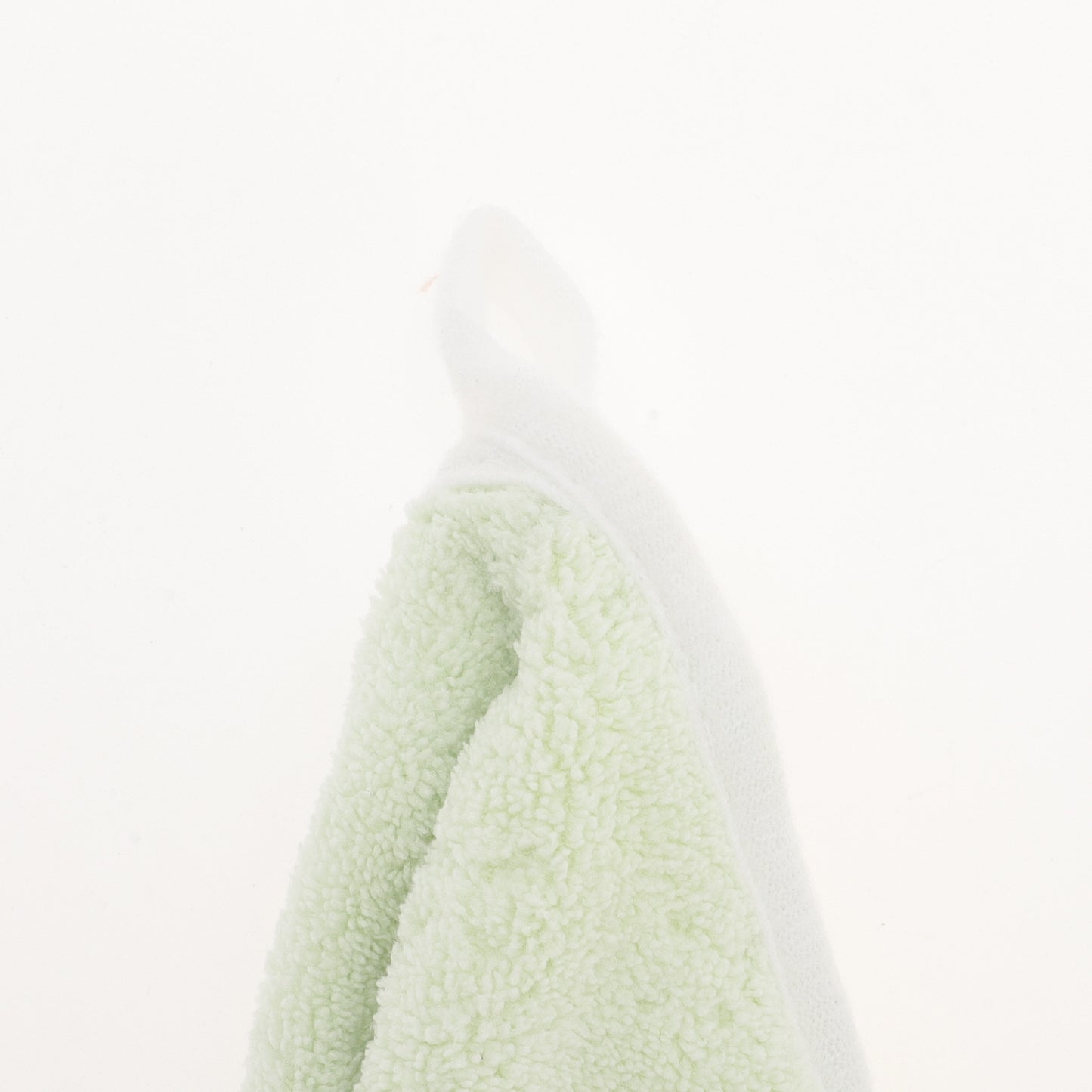 1 Pc Water-absorbent Two-tone Hair Drying Towel for Bathroom Green, White