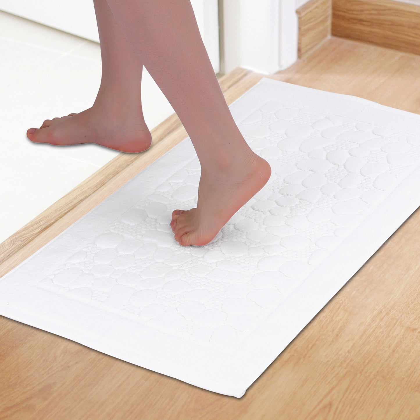 Reversible Cotton Washable Mats Spa Style Bathroom Floor Rugs Thick Soft Water Absorbent