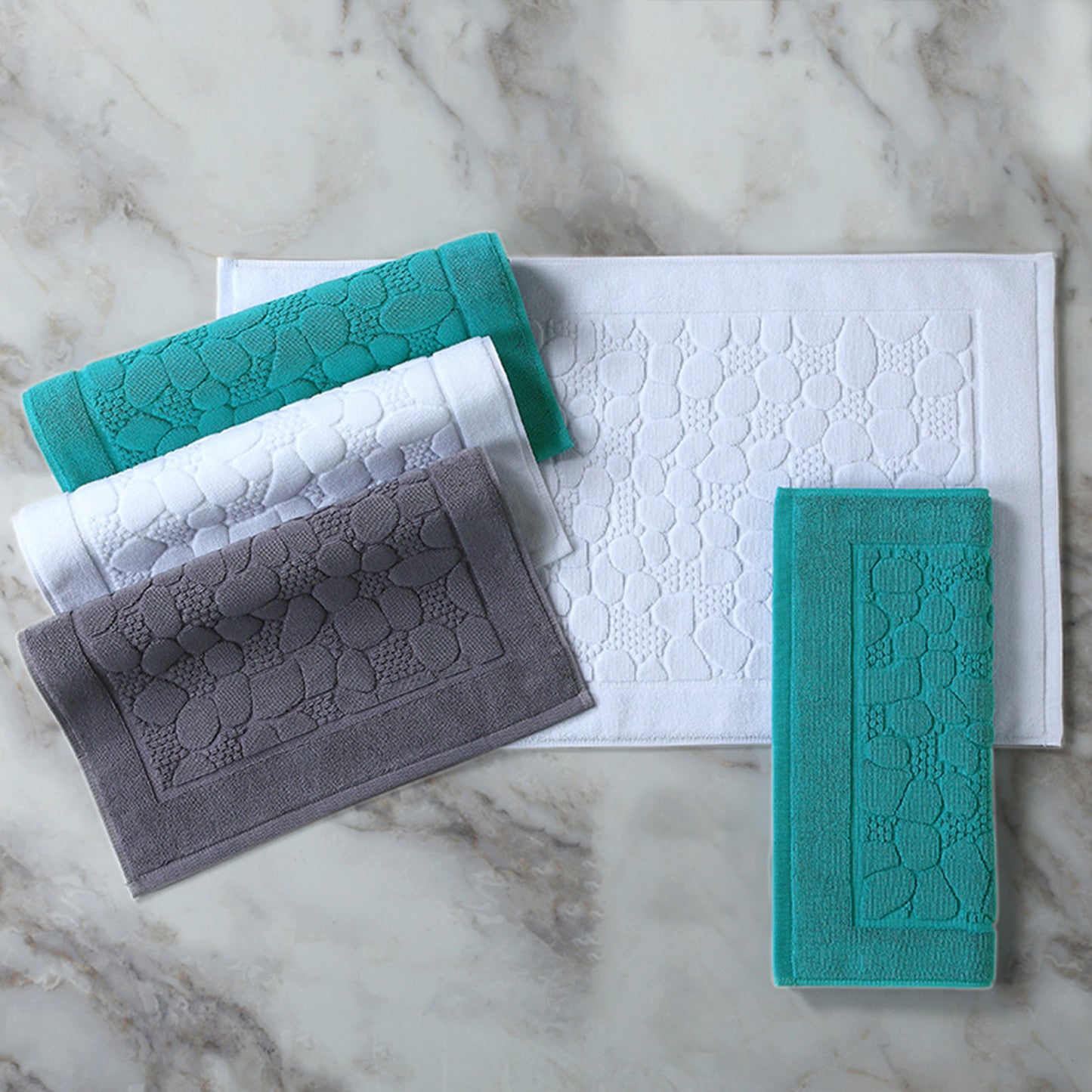 Reversible Cotton Washable Mats Spa Style Bathroom Floor Rugs Thick Soft Water Absorbent