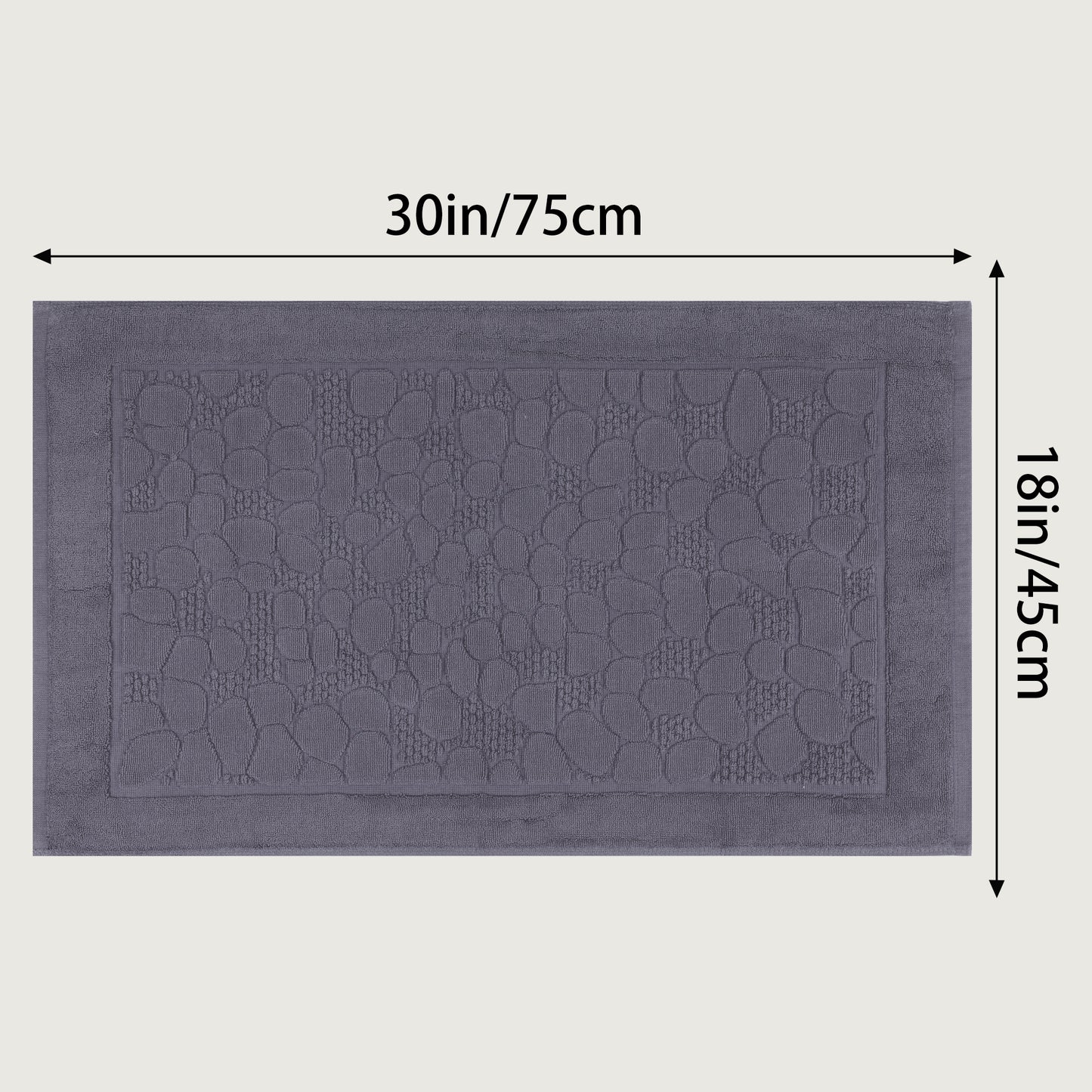 Reversible Cotton Washable Mats Spa Style Bathroom Floor Rugs Thick Soft Water Absorbent