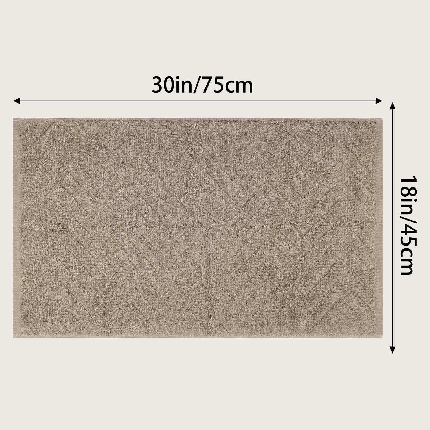 Absorbent Fade Resistant Cotton Luxury Bath Rugs Shower Mat Bathroom Non Slip Quick Dry Spa